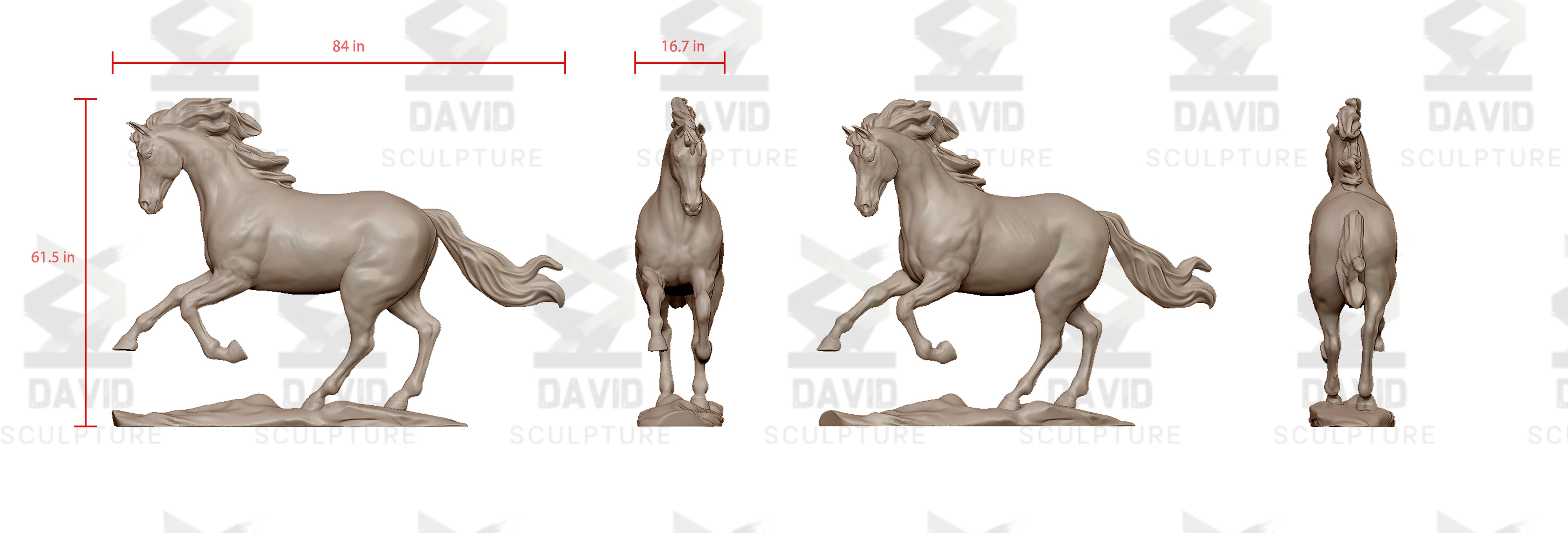 DVS Bronze Sculpture DB019-50% Deposit payment for Vince Zichella-84inch