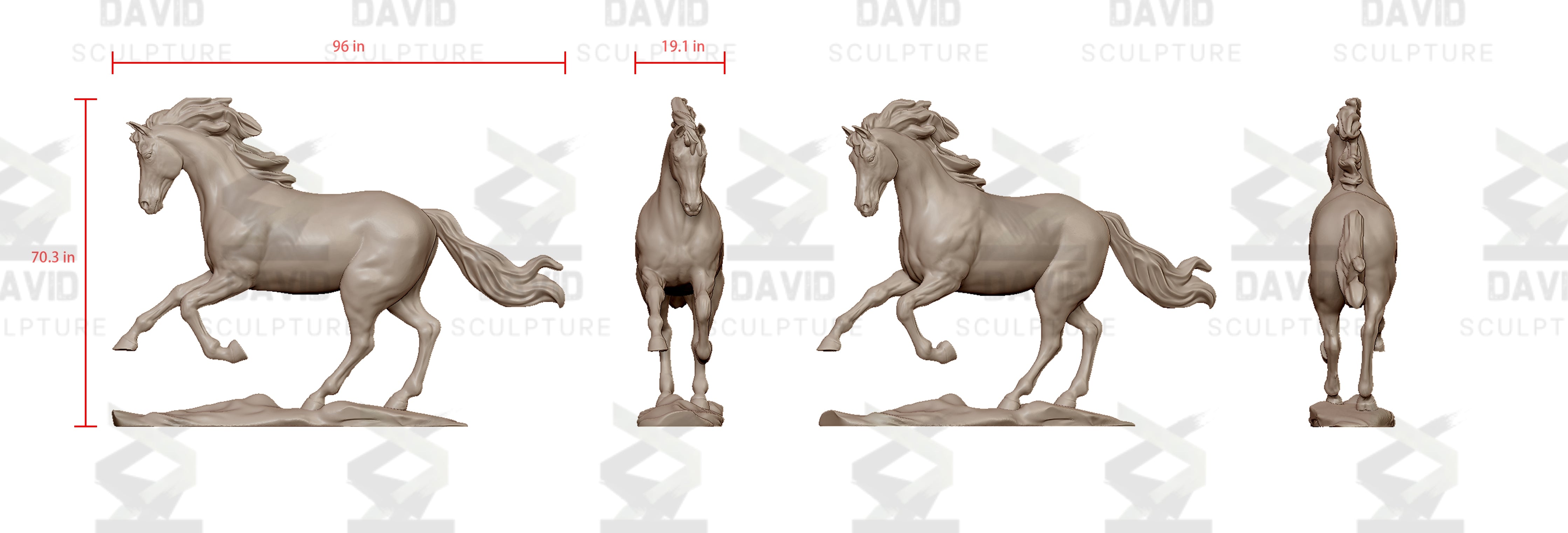 DVS Bronze Sculpture DB019-50% Deposit payment for Vince Zichella-96inch