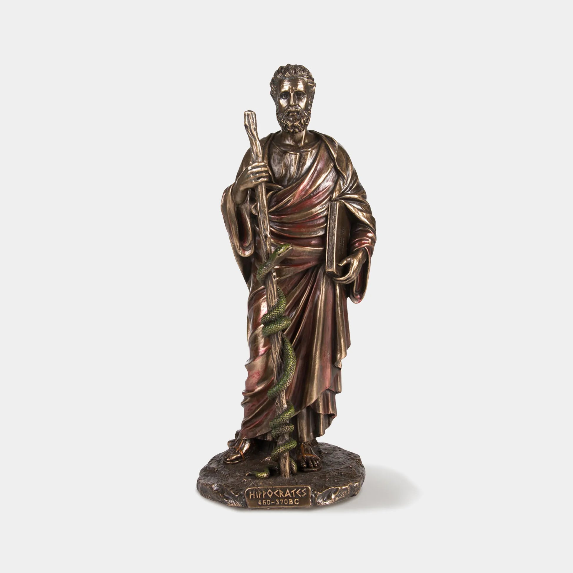 Bronze Statue of Hippocrates in Classical Style for Outdoor Spaces.