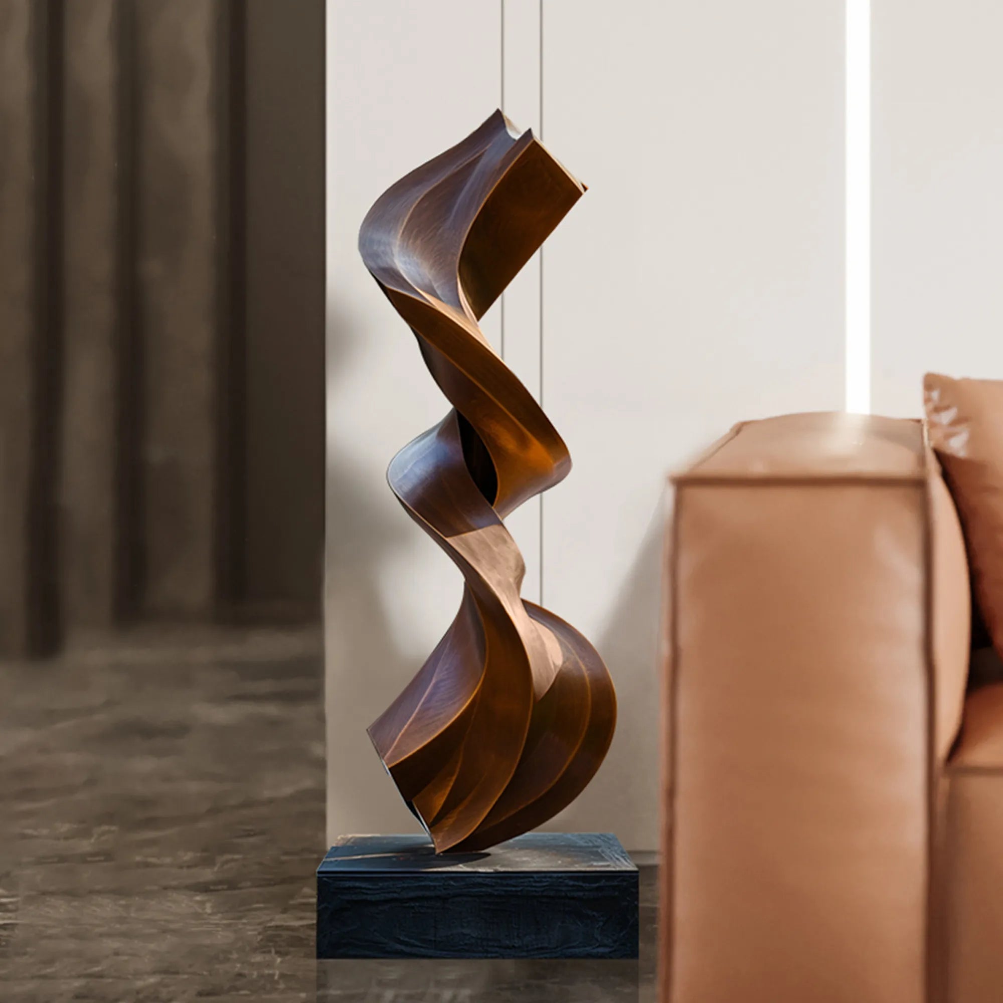 Spiral Sculpture in Modern Design for Living Room.