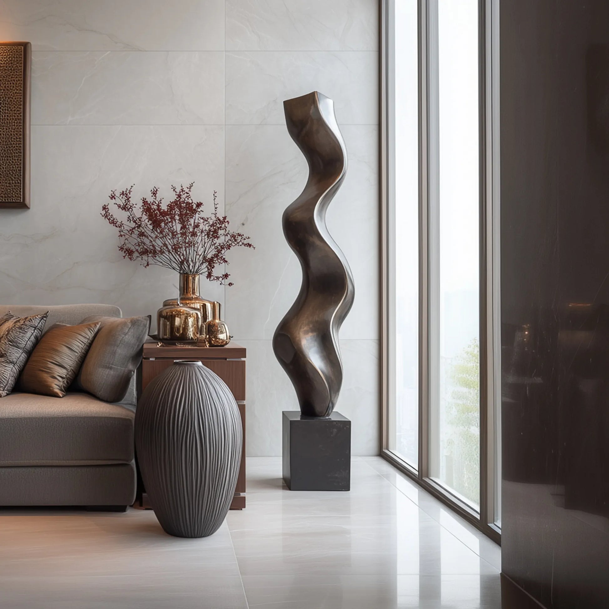 Abstract Art Sculpture with a Modern Style for Urban Spaces