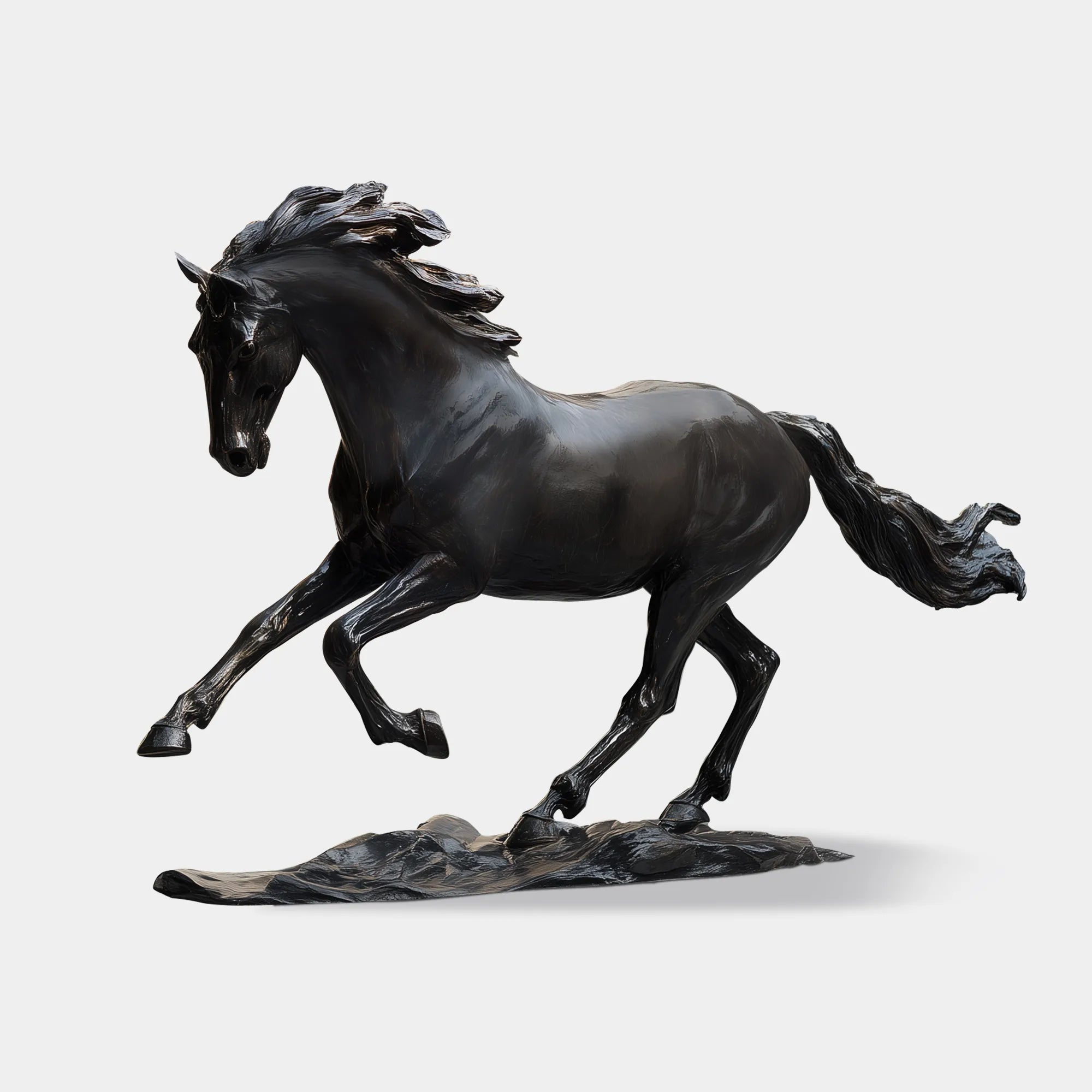 Bronze horse statue with classical design for luxury courtyards.