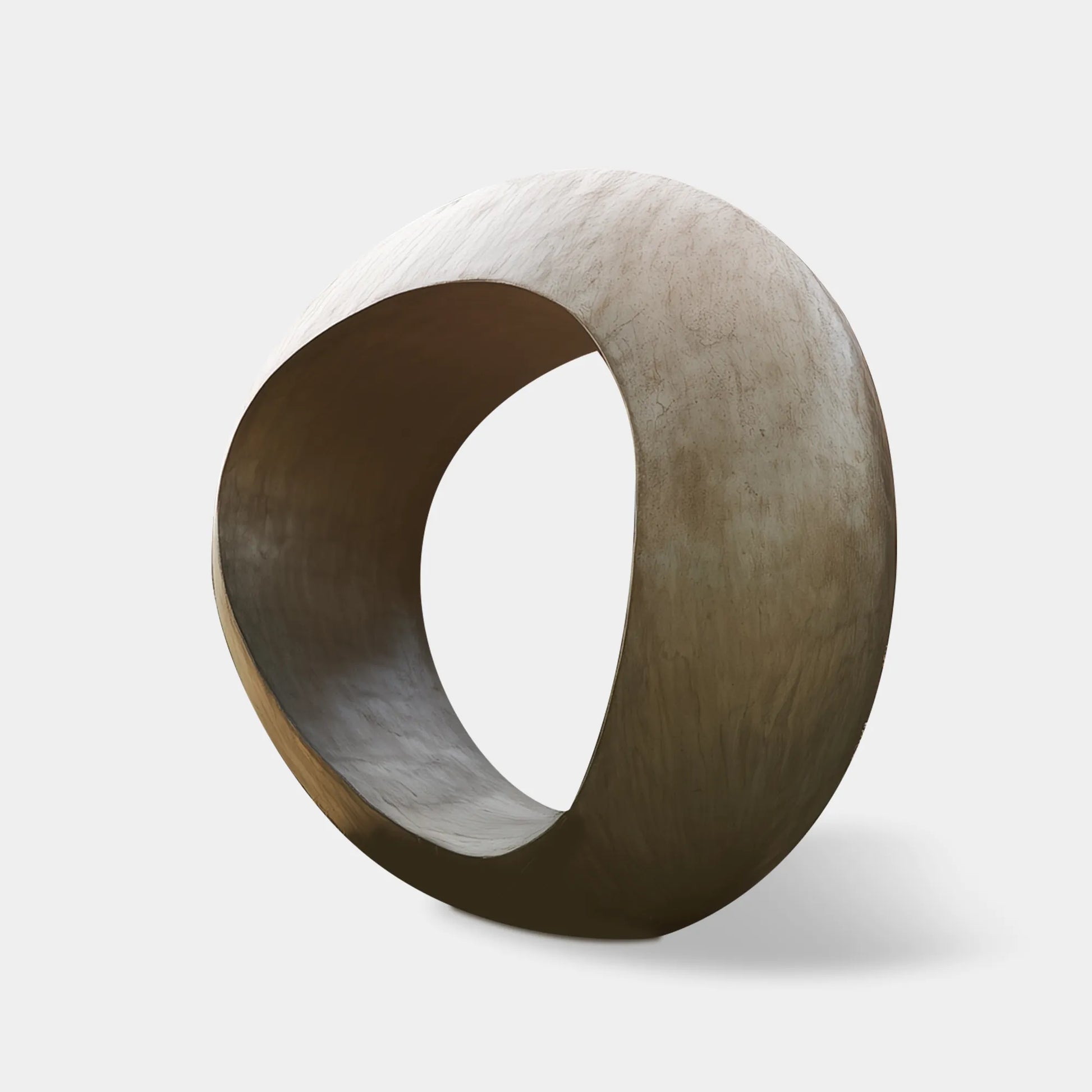 Modern outdoor sculpture with organic form for gardens.