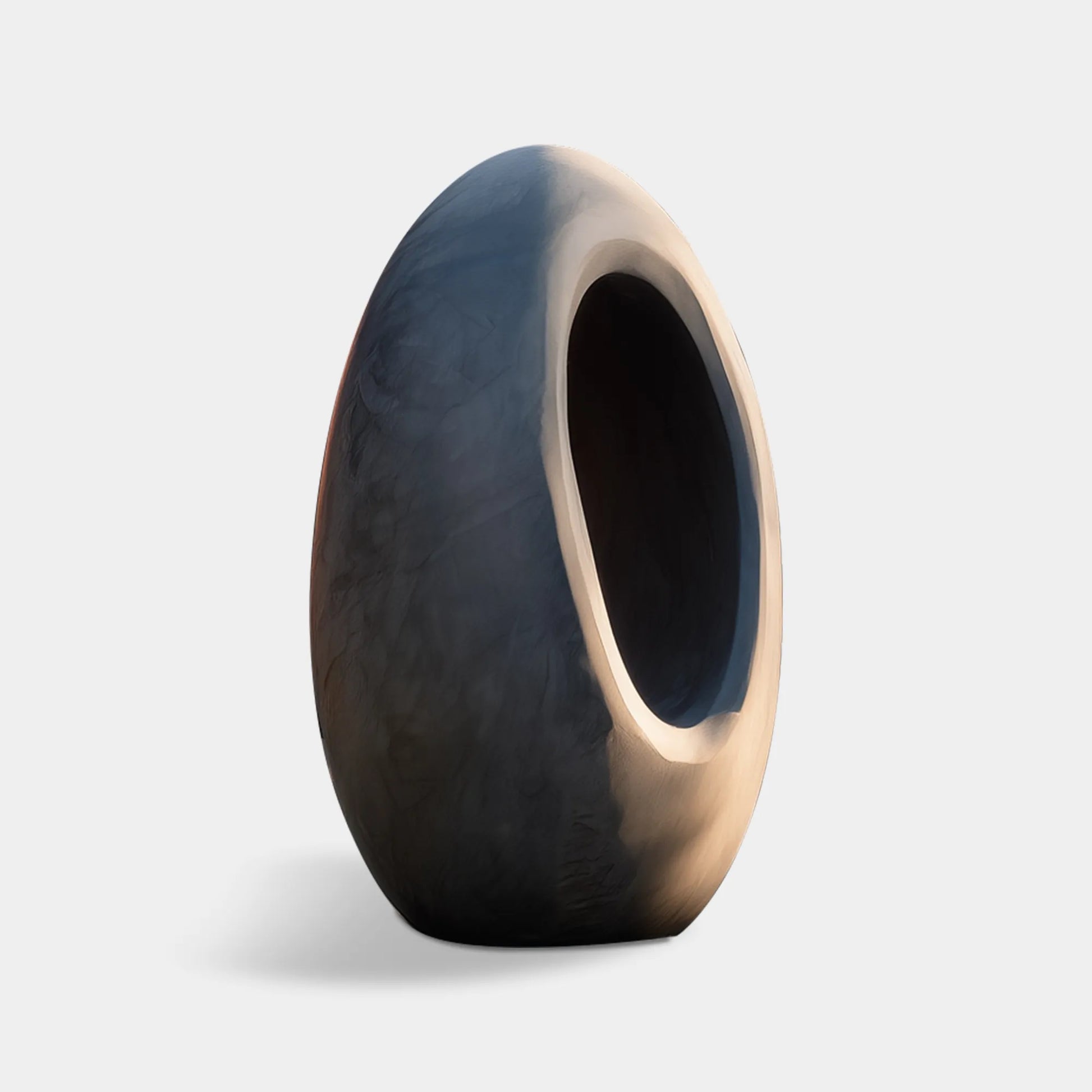 Abstract bronze sculpture for villa courtyards and gardens.