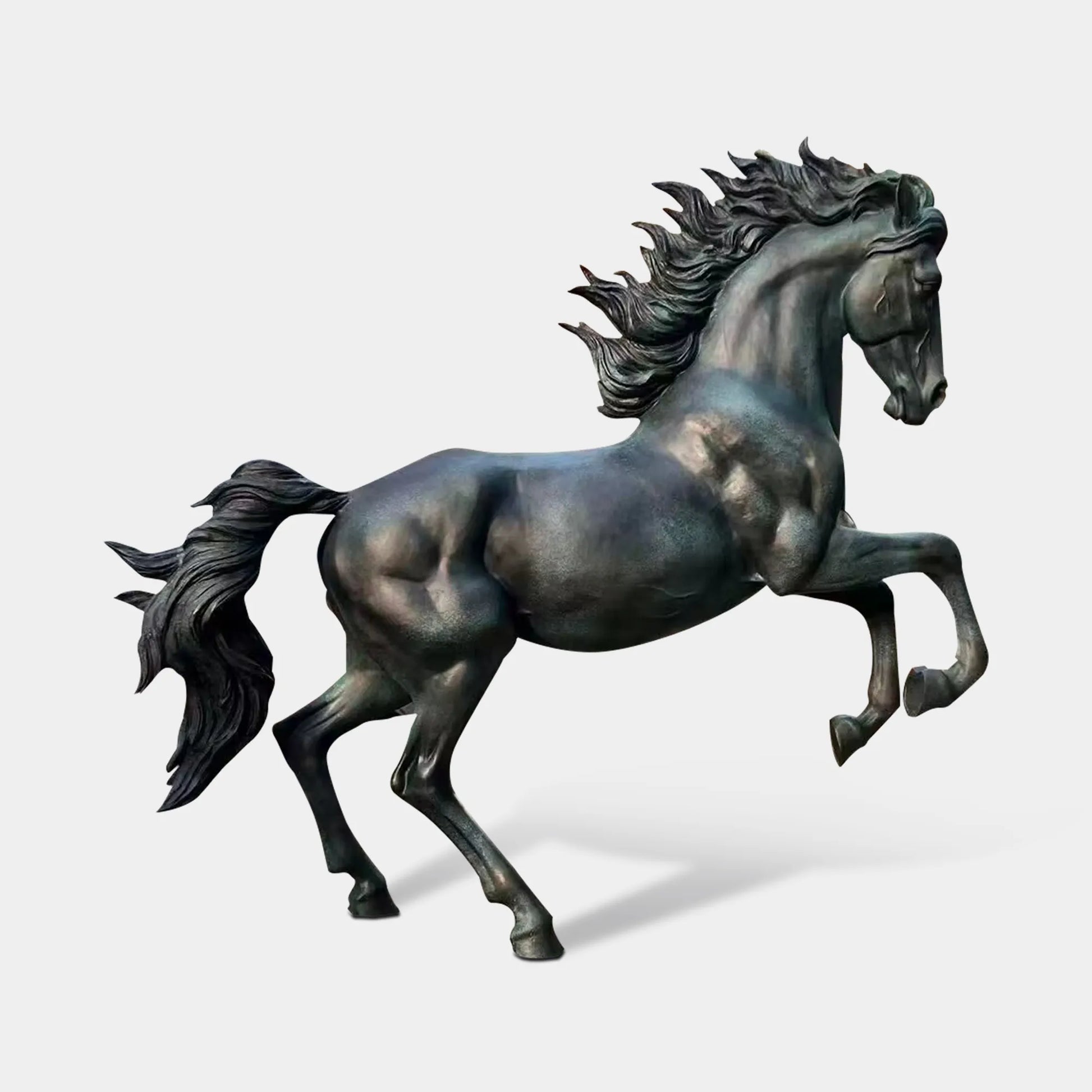 Bronze Horse Sculpture with Dynamic Galloping Pose for Gardens and Public Squares