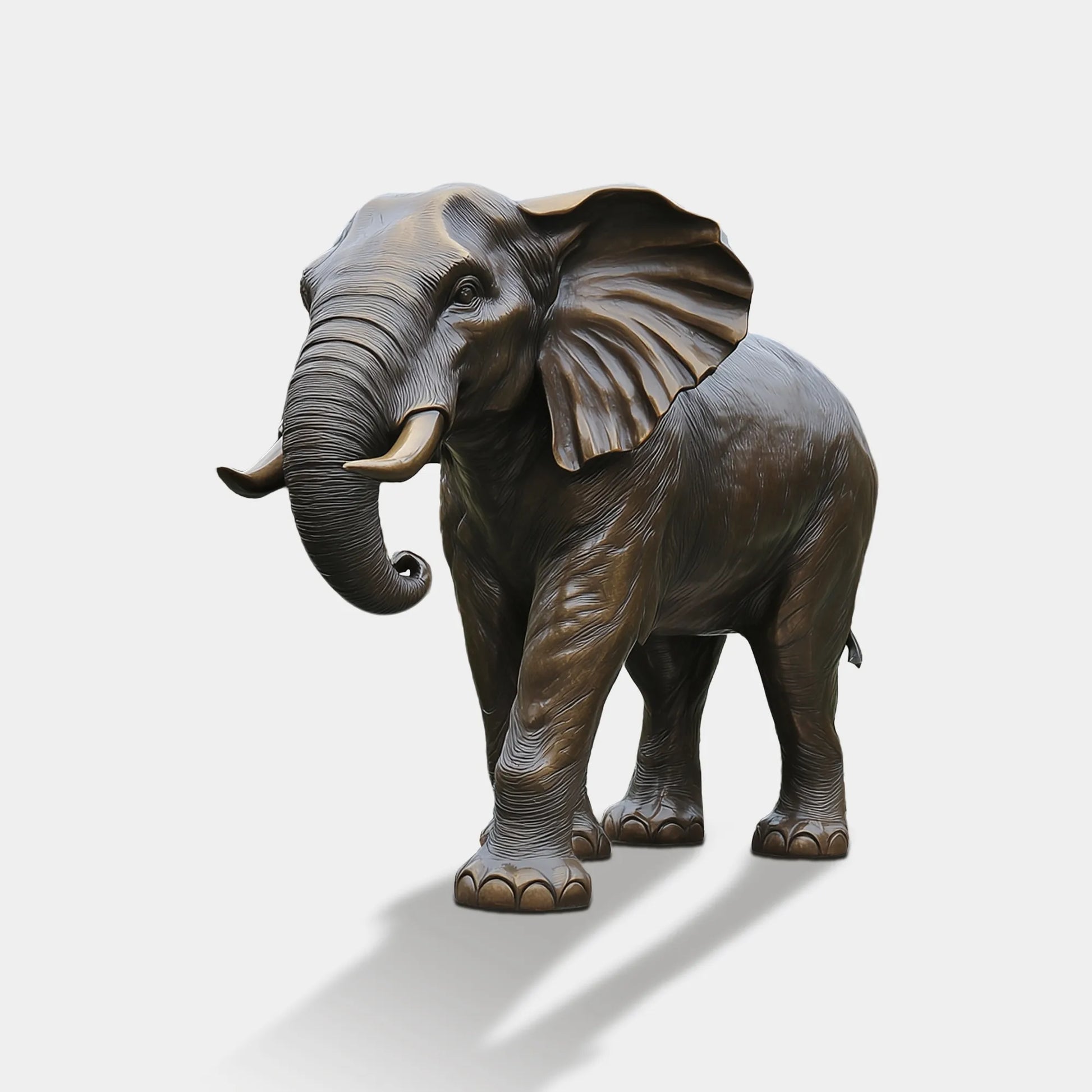 Bronze Elephant Sculpture with Classical Design for Parks and Plazas