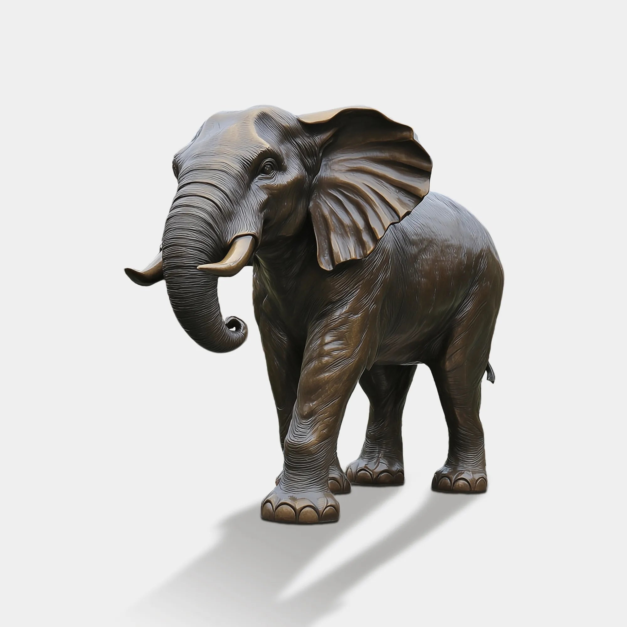 Bronze Elephant Sculpture with Classical Design for Parks and Plazas
