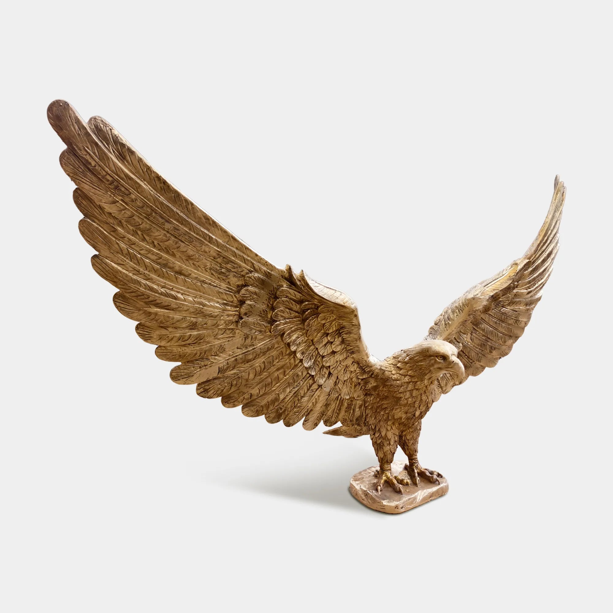 Eagle Bronze Sculpture with Outstretched Wings for Outdoor Display