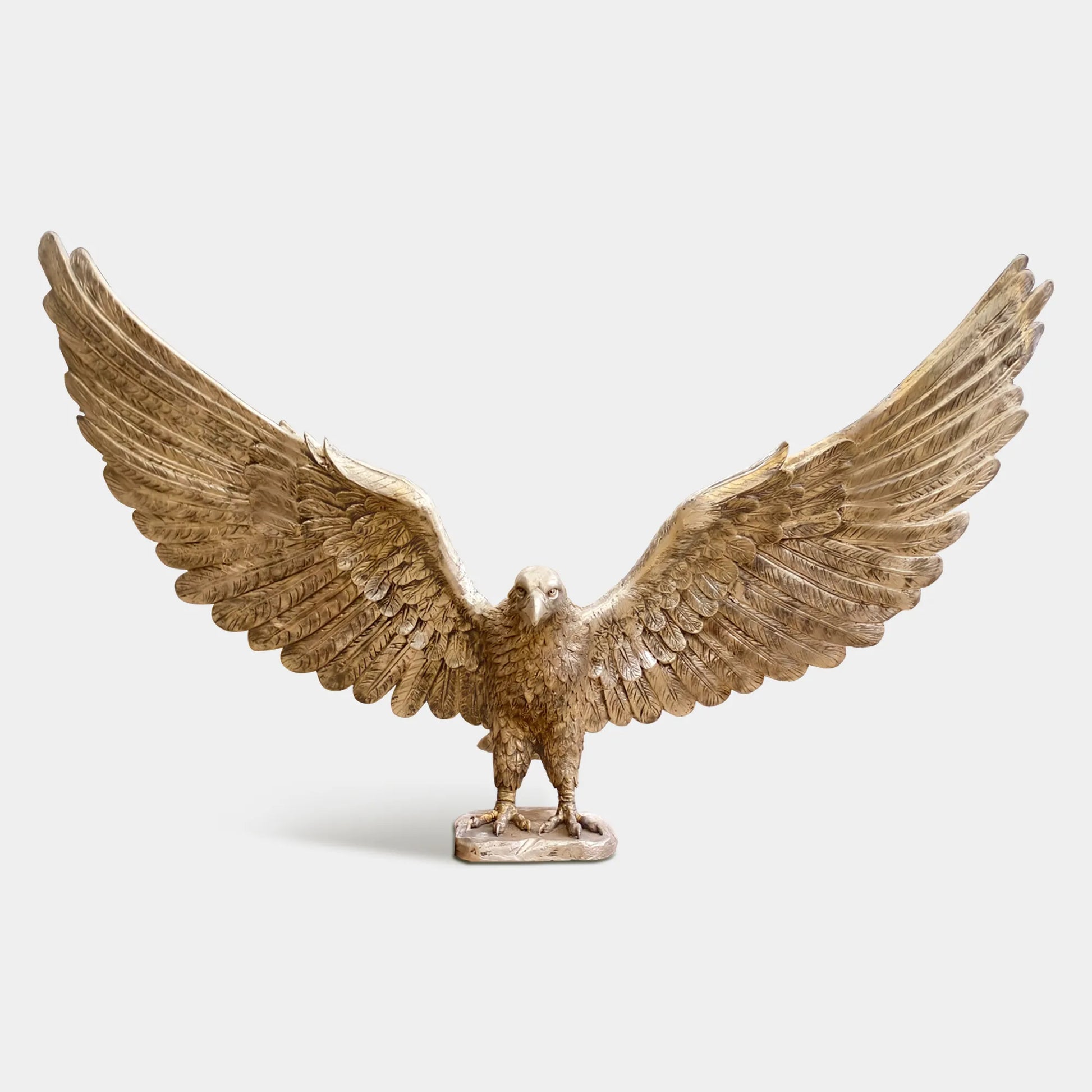 Eagle Bronze Sculpture with Outstretched Wings for Outdoor Display