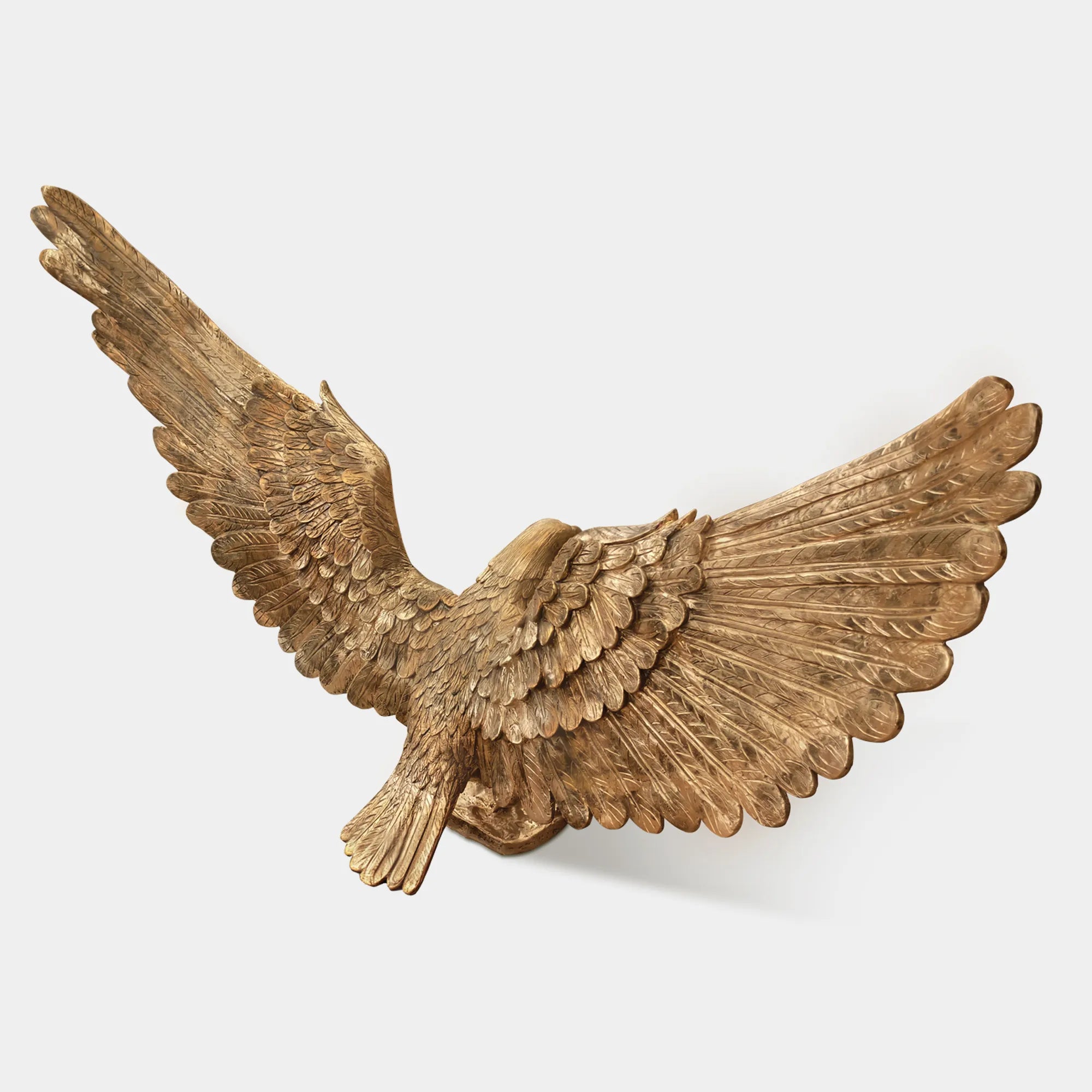 Eagle Bronze Sculpture with Outstretched Wings for Outdoor Display