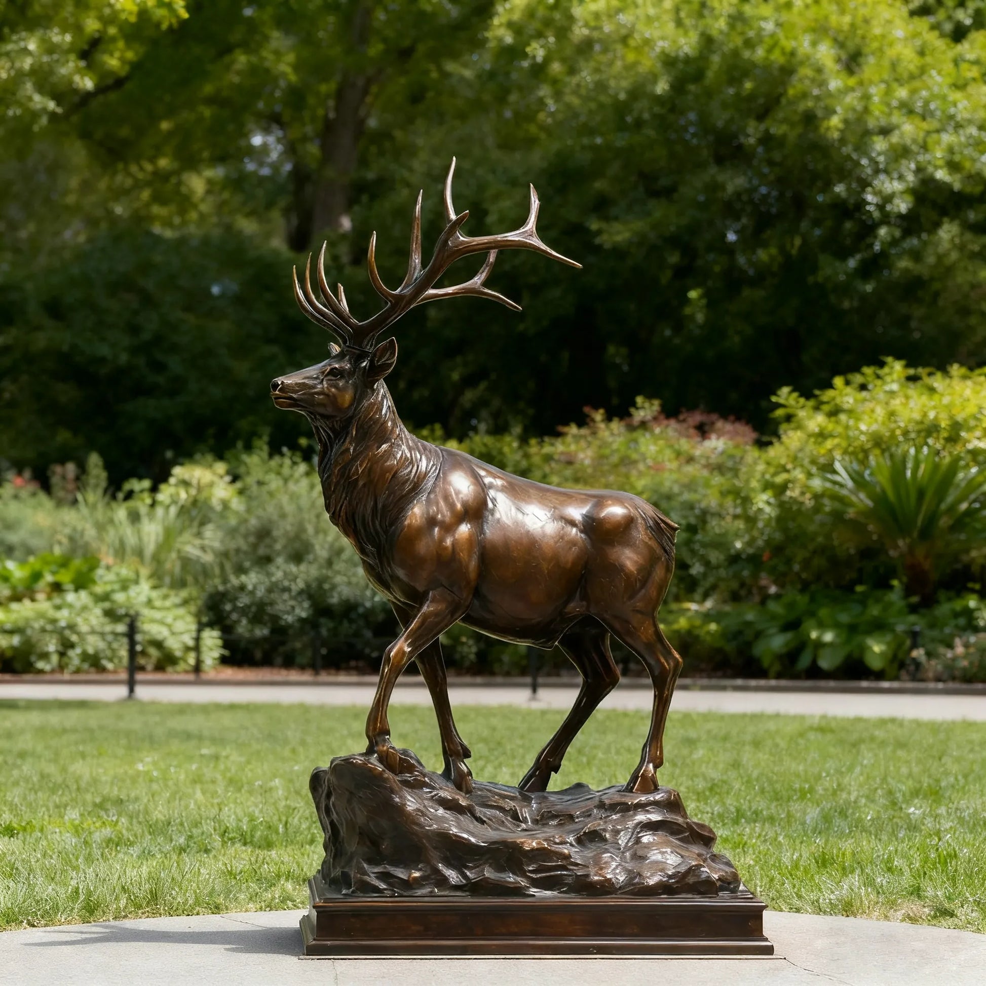 Bronze Deer Sculpture with Classical Design for Villas and Parks
