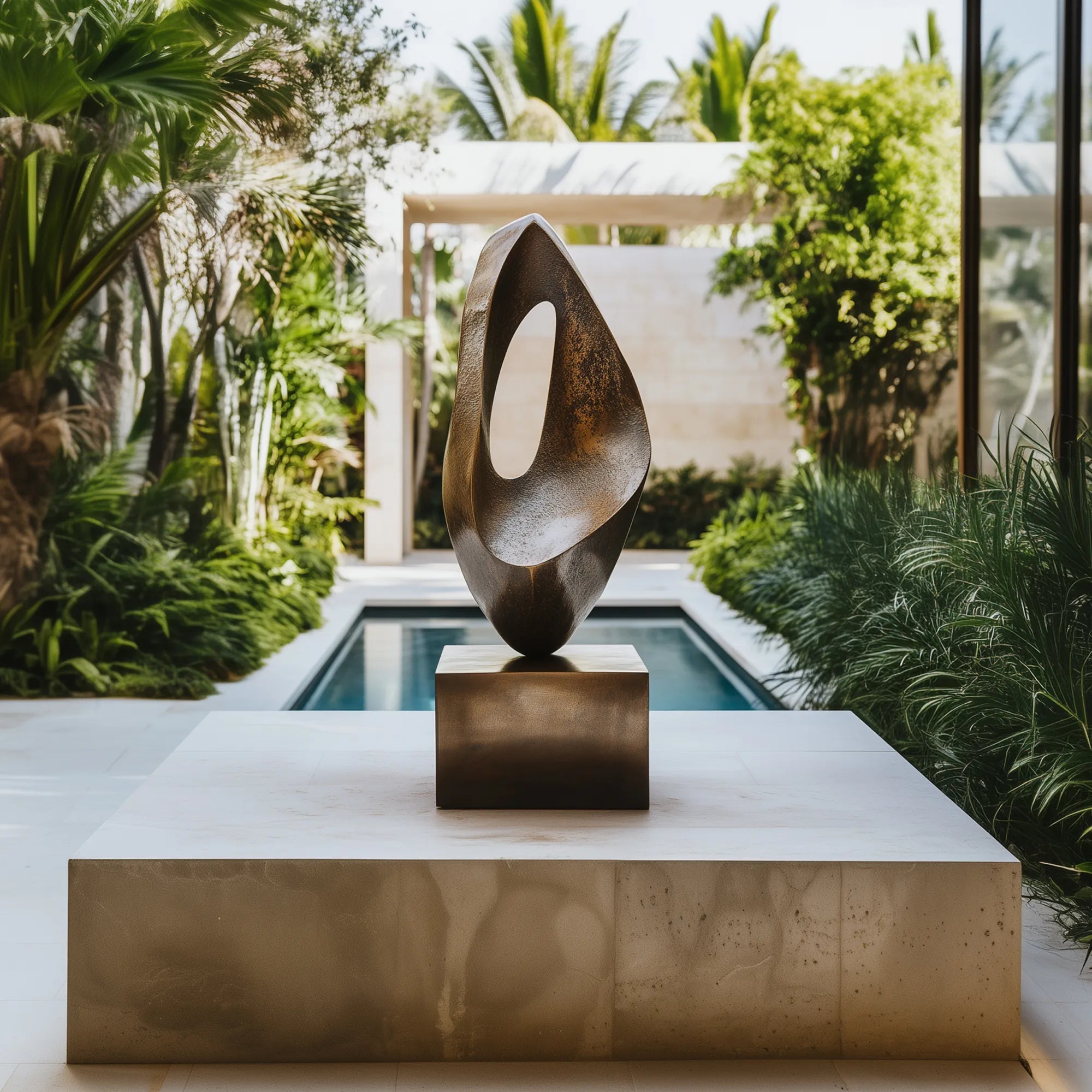 DVS Original Modern Sculpture in Bronze for Gardens, Villas & Luxury Poolsides