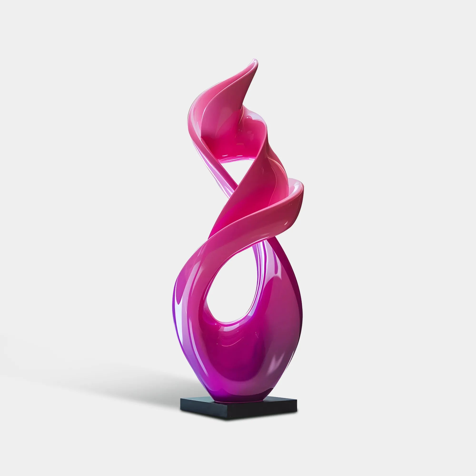 Abstract Fiberglass Sculpture in Spiral Design for Galleries 