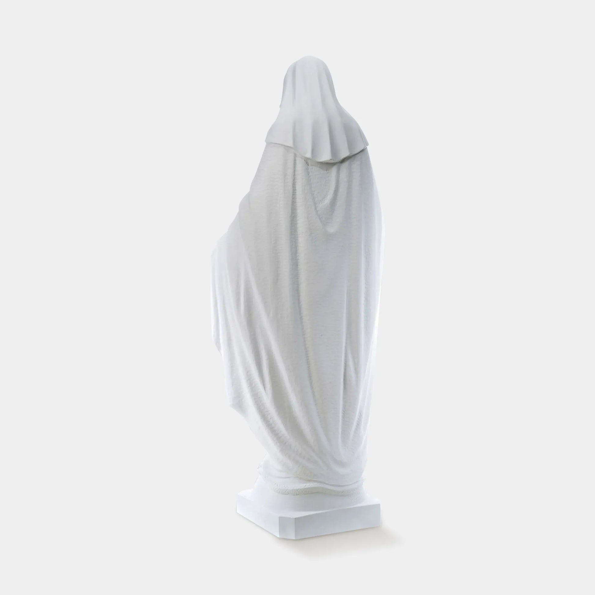 Virgin Mary statue in marble for churches,gardens,or fountains.