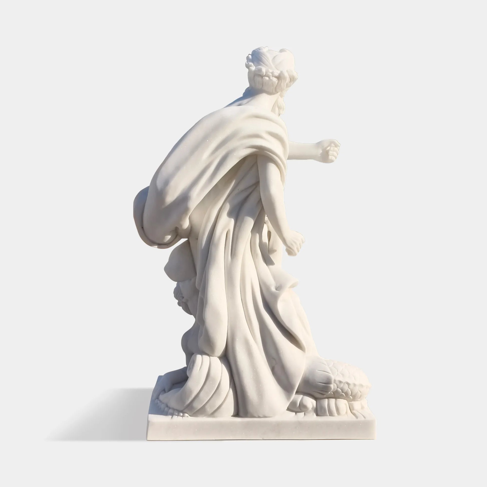 Poseidon Marble Statue in Classical Greek Style for Gardens.