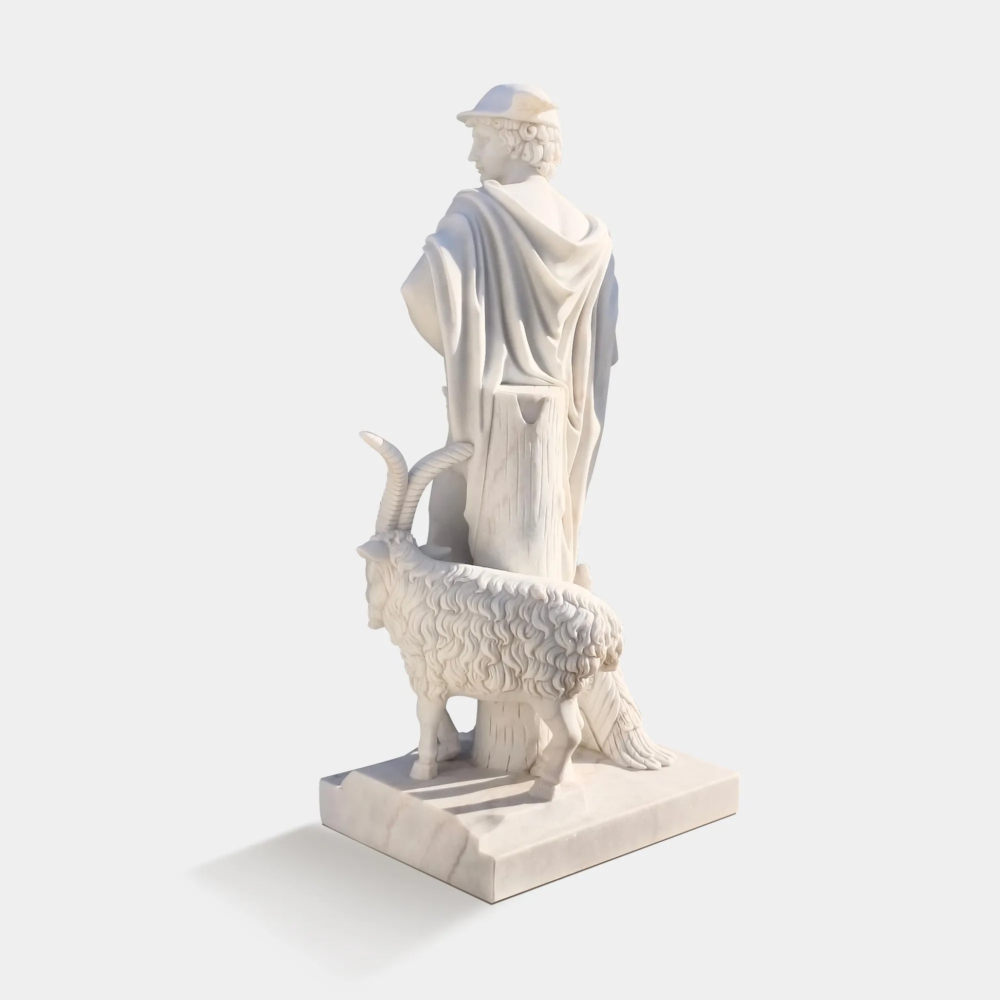 Marble Sculpture of Greek God Mercury for Outdoor Display.