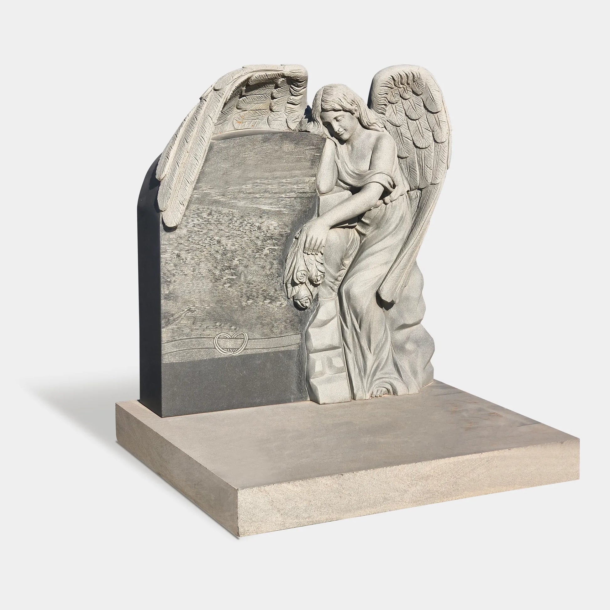 Classical Marble Angel Sculpture for Cemeteries and Memorial Gardens