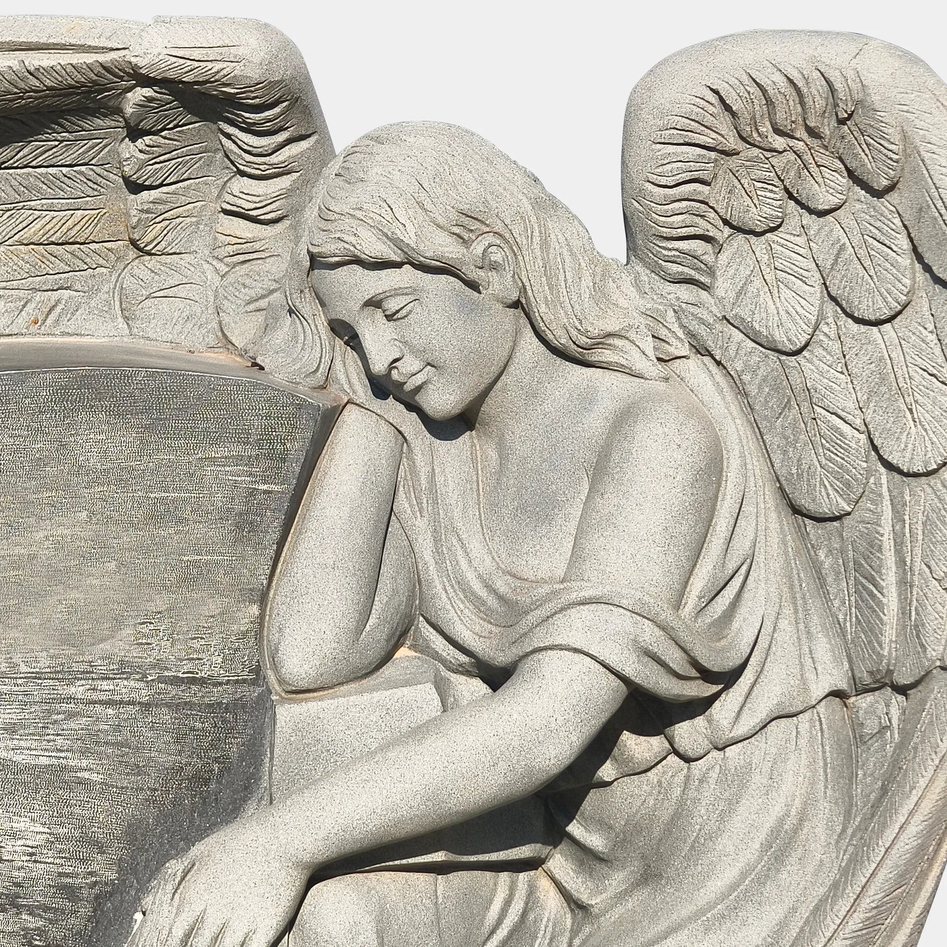 Classical Marble Angel Sculpture for Cemeteries and Memorial Gardens