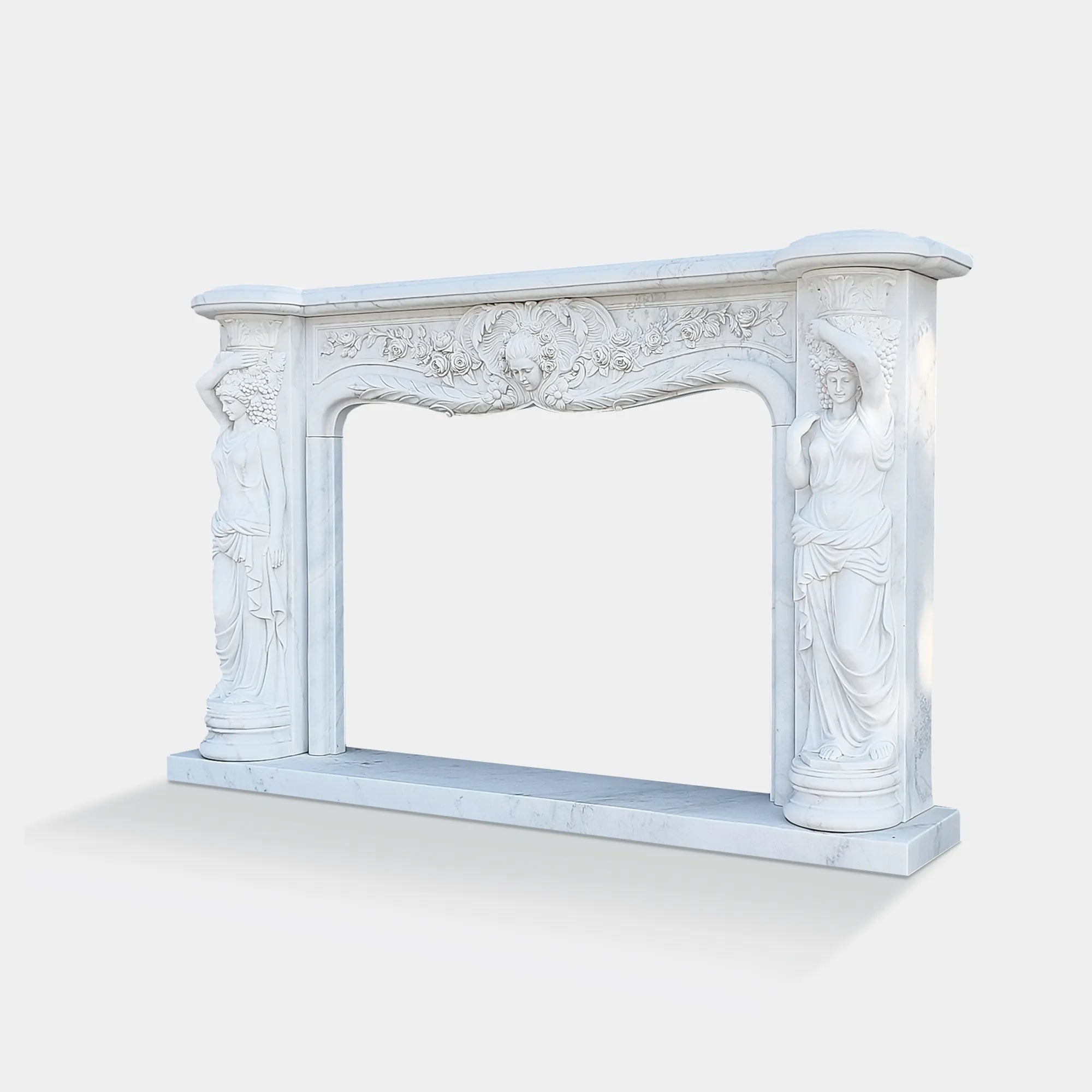 Classical Marble Mantelpiece Sculpture for Luxurious Interiors