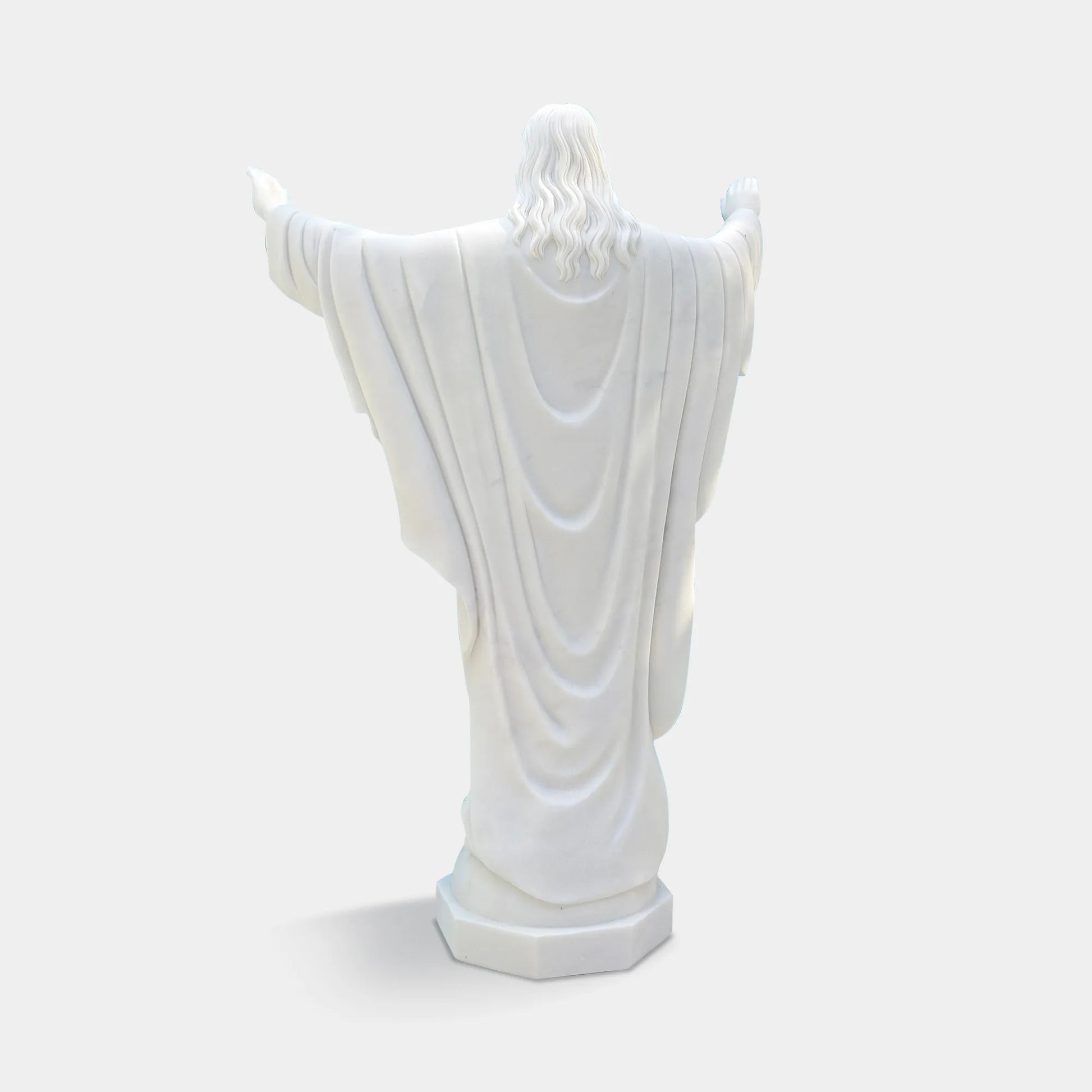 Classical marble sculpture of Jesus Christ for villas, churches, and cemeteries.