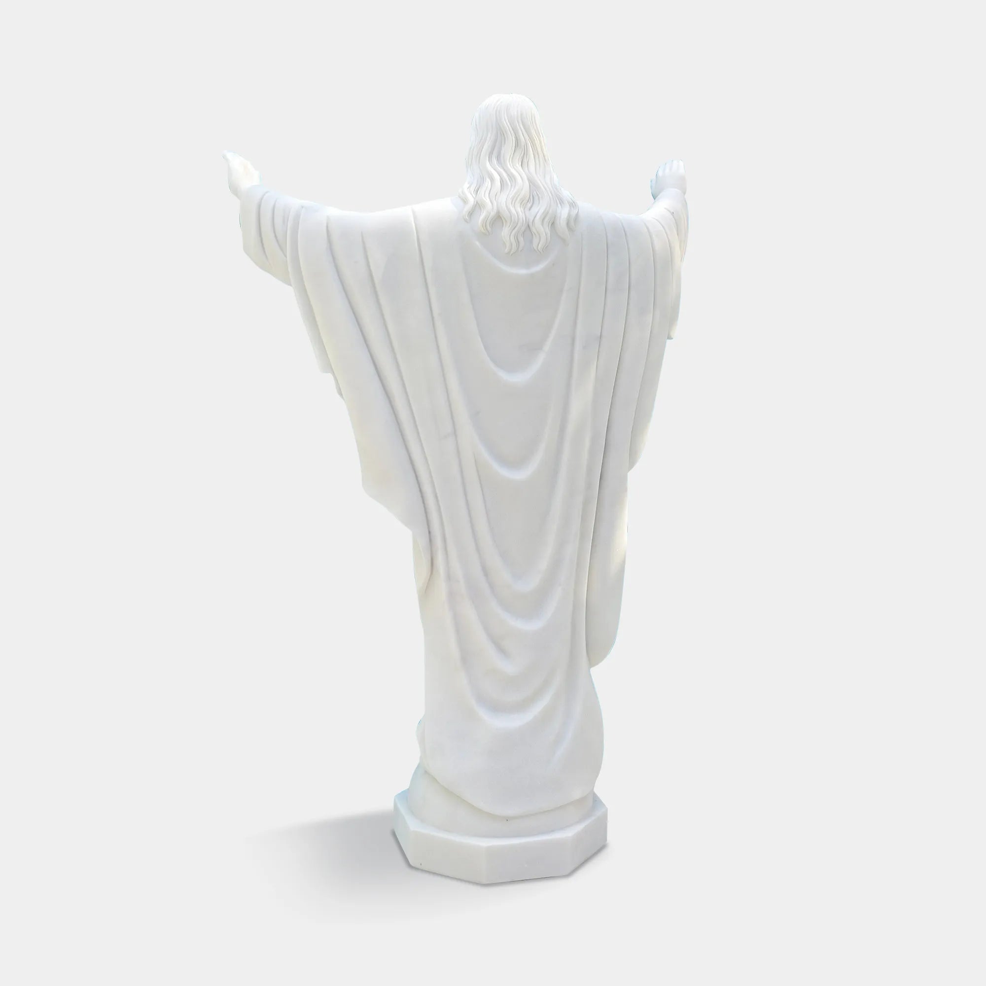Classical marble sculpture of Jesus Christ for villas, churches, and cemeteries.