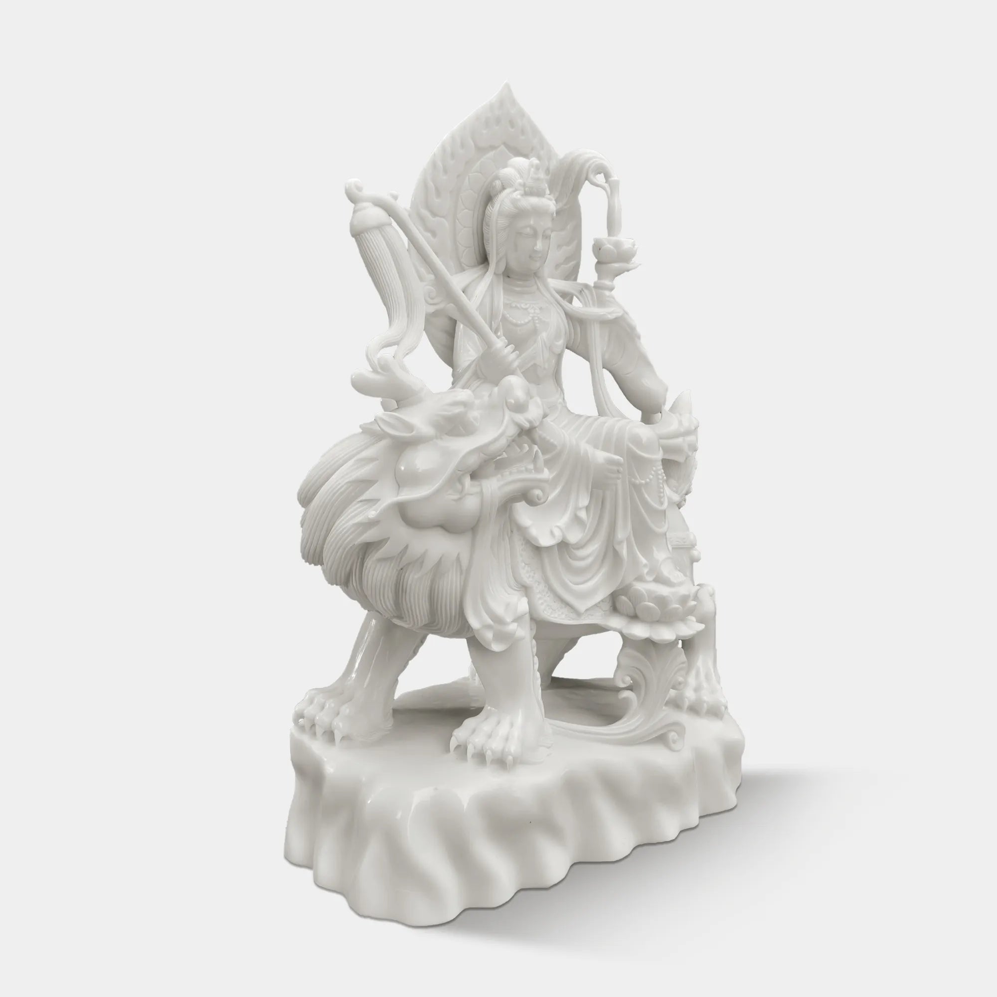 Marble Sculpture of Buddhist Guanyin Bodhisattva for Temples and Gardens.