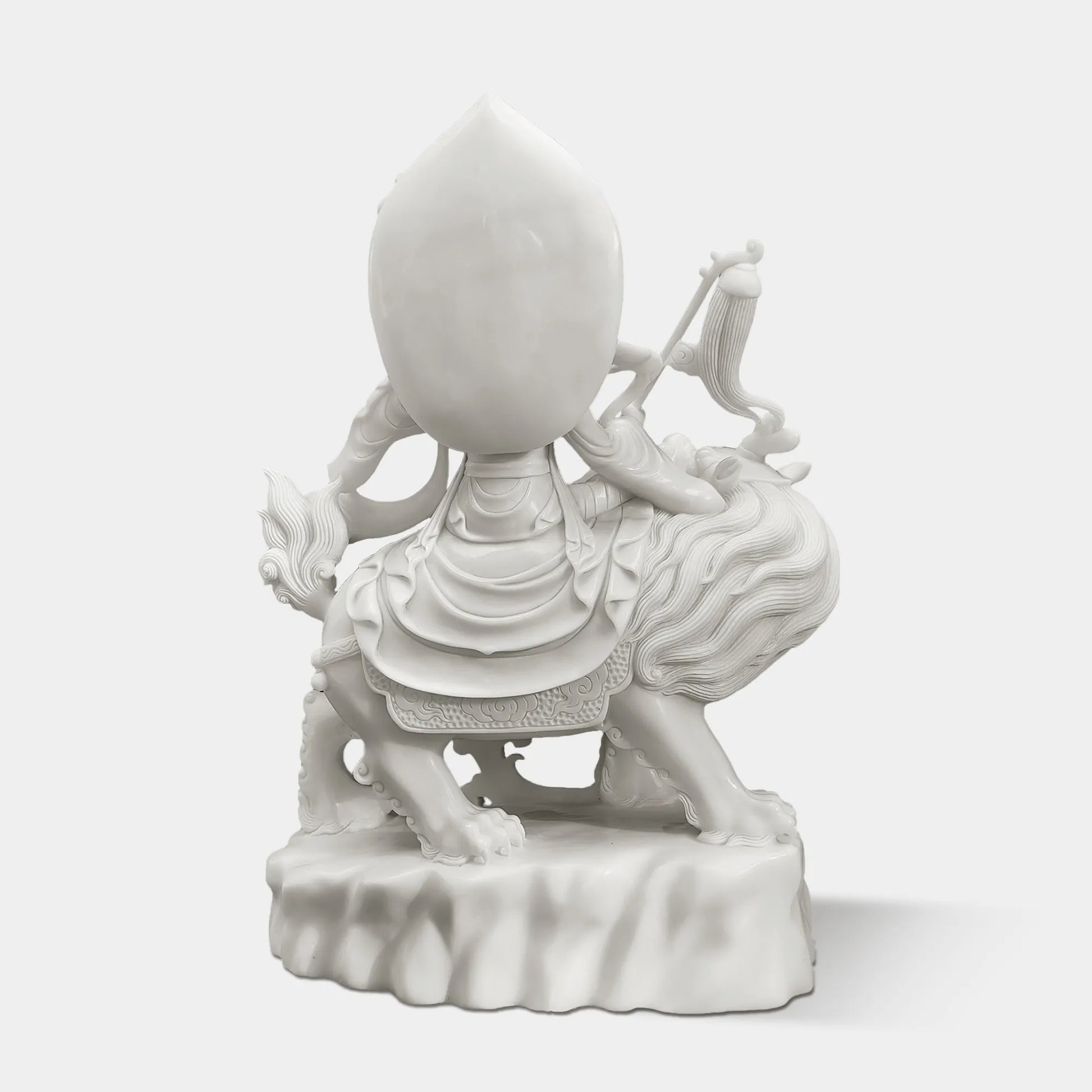 Marble Sculpture of Buddhist Guanyin Bodhisattva for Temples and Gardens.