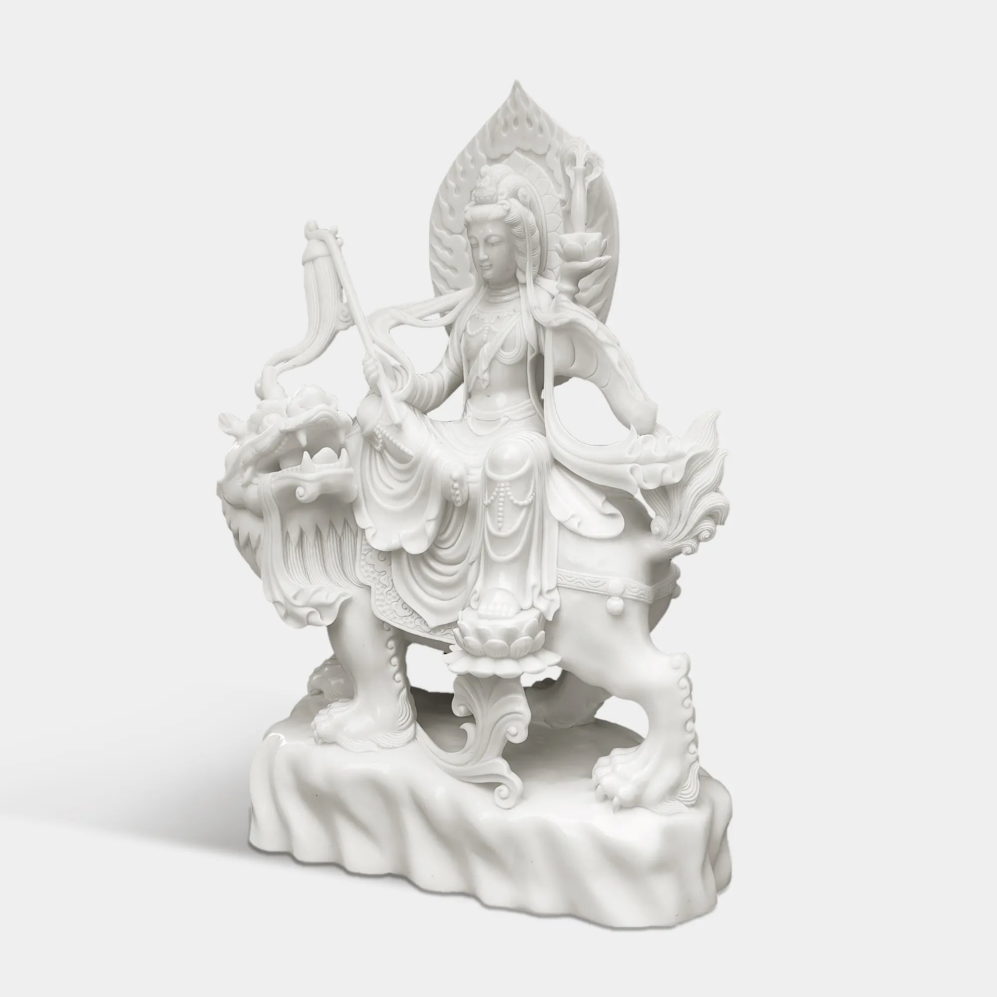 Marble Sculpture of Buddhist Guanyin Bodhisattva for Temples and Gardens.