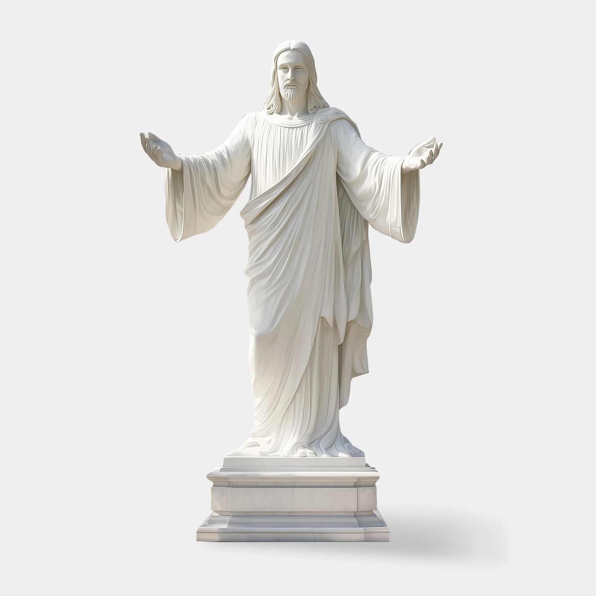 Large Marble Sculpture of Jesus Christ for Outdoor Squares and Churches