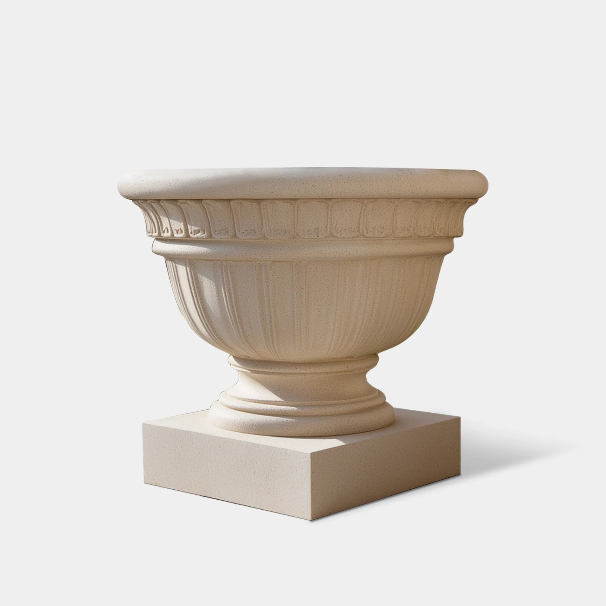 Classical Marble Planter in Minimalist Design for Gardens