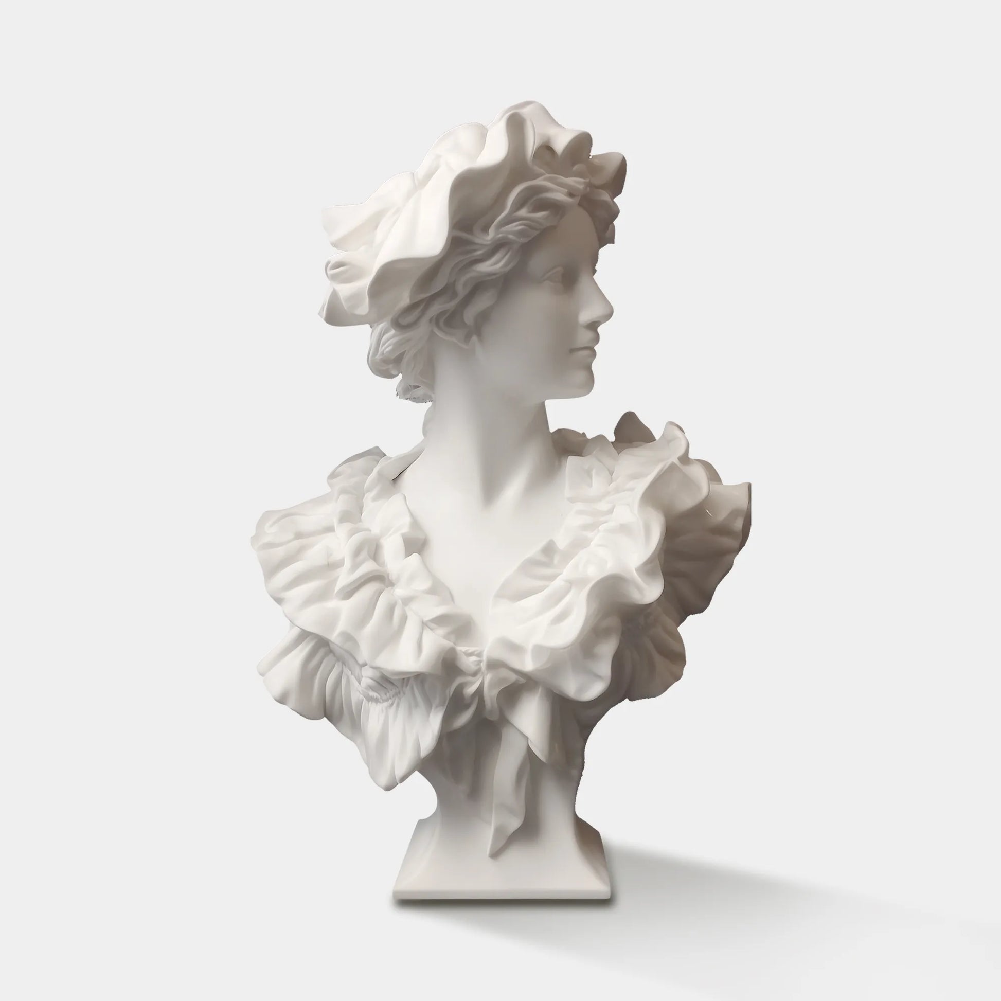 Marble Bust Sculpture of a Young Lady with Classical Design for Luxury Homes 