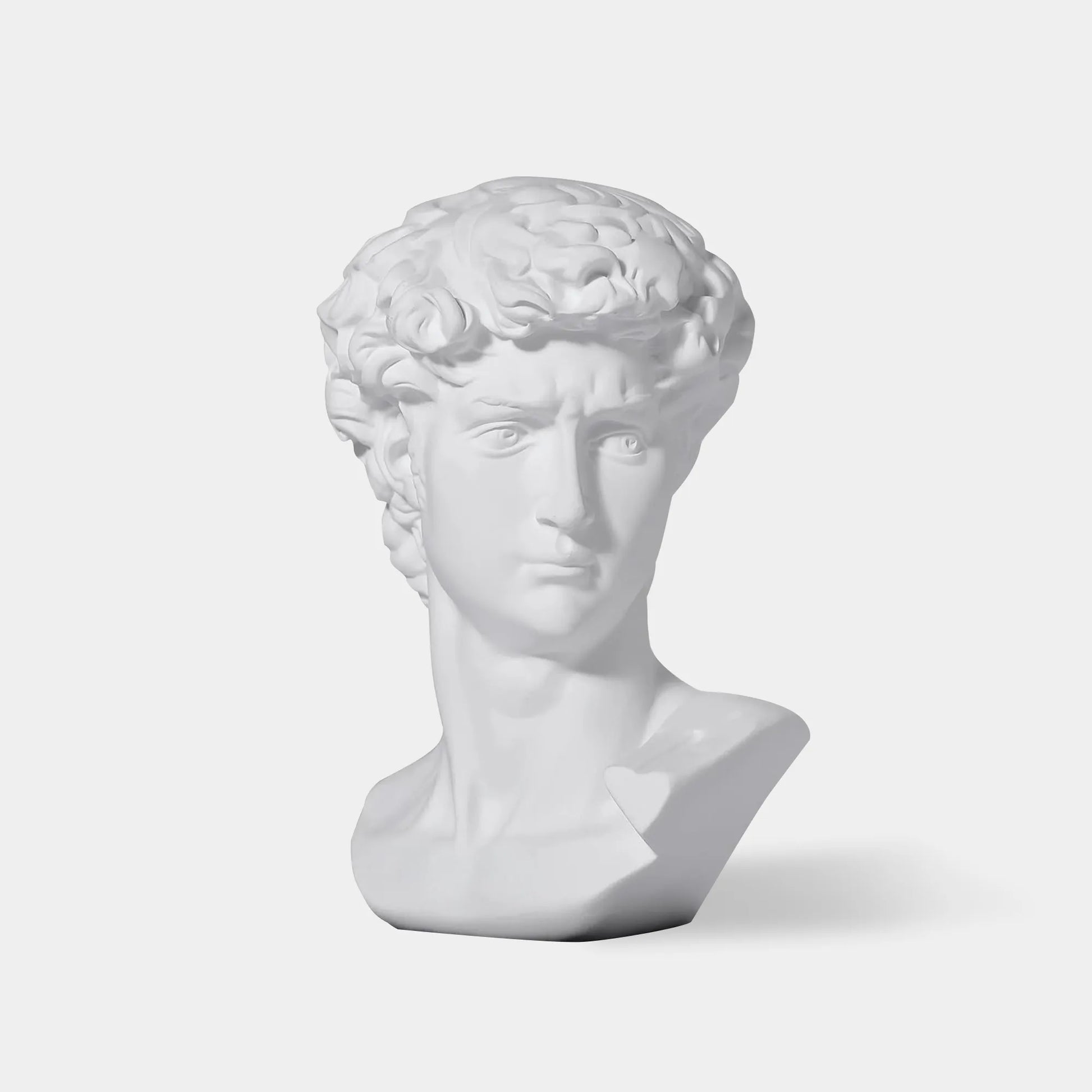 Marble bust sculpture of David with classical design for villas, luxury interiors and galleries.