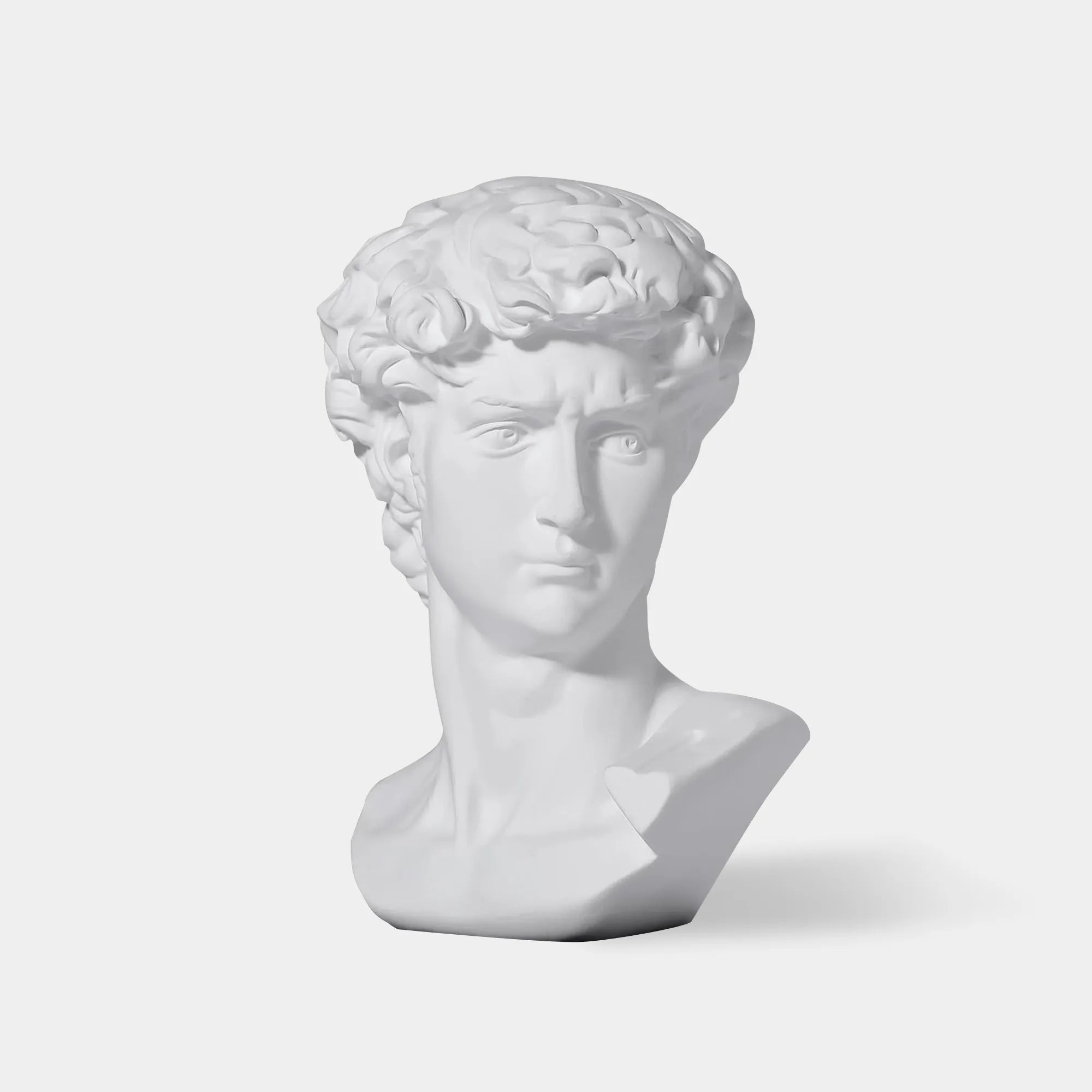 Marble bust sculpture of David with classical design for villas, luxury interiors and galleries.