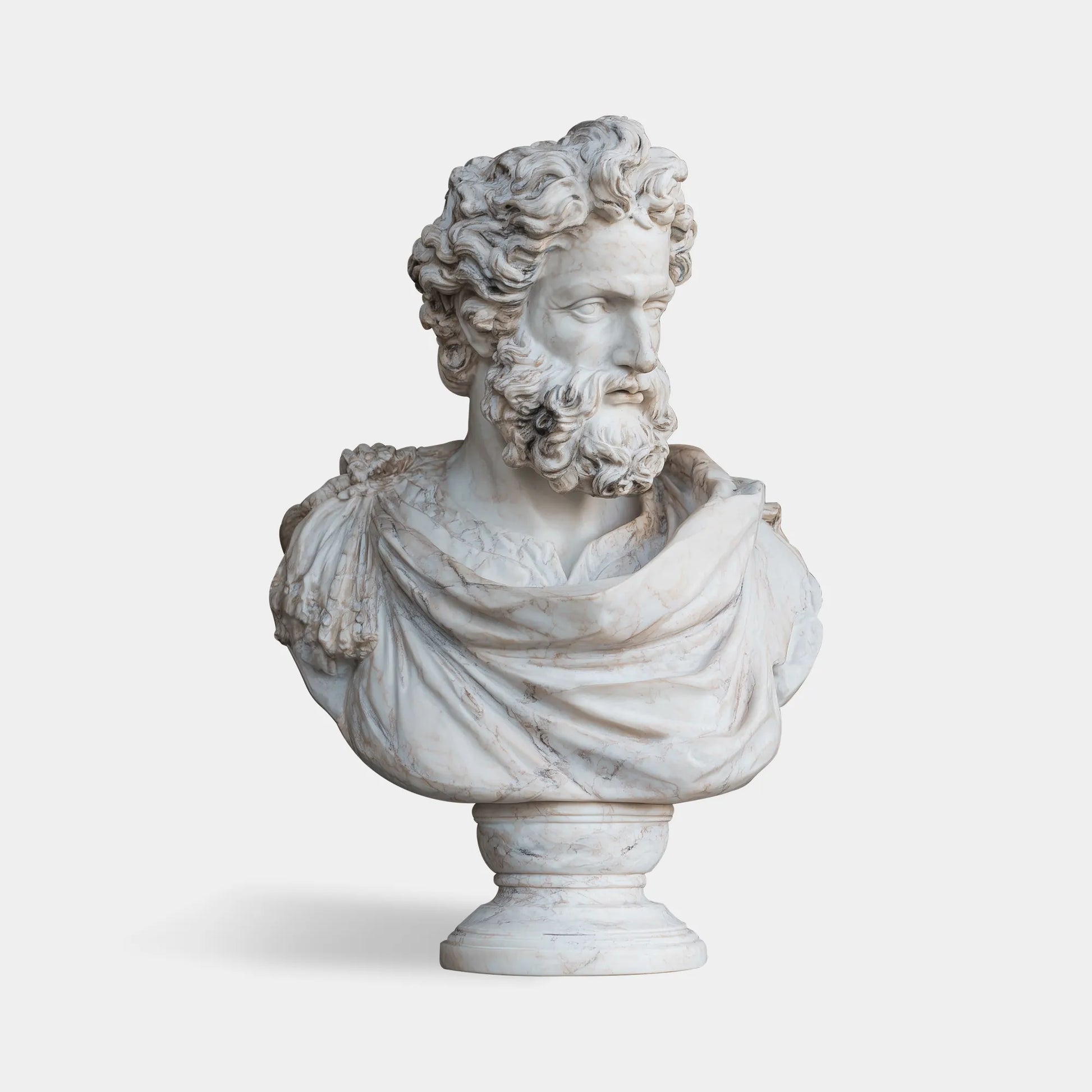 Marble Bust Sculpture of Neptune for Villas and Galleries.
