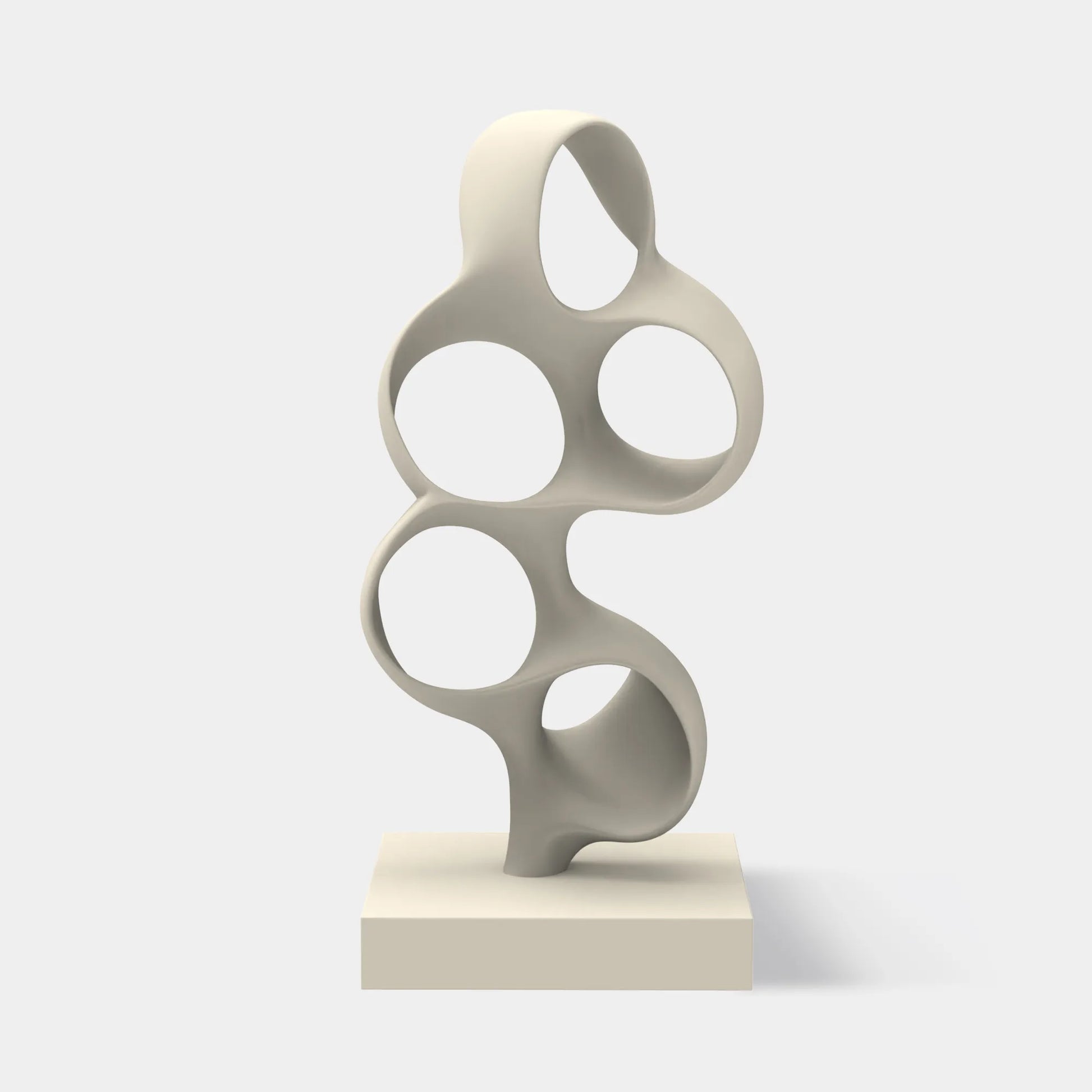 Modern abstract sculpture with organic hollow form design, perfect for luxury courtyards, villa gardens, and art spaces.
