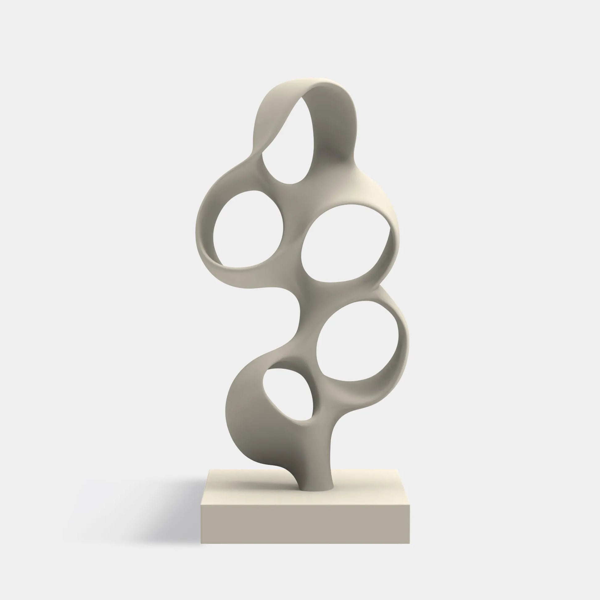 Modern abstract sculpture with organic hollow form design, perfect for luxury courtyards, villa gardens, and art spaces.