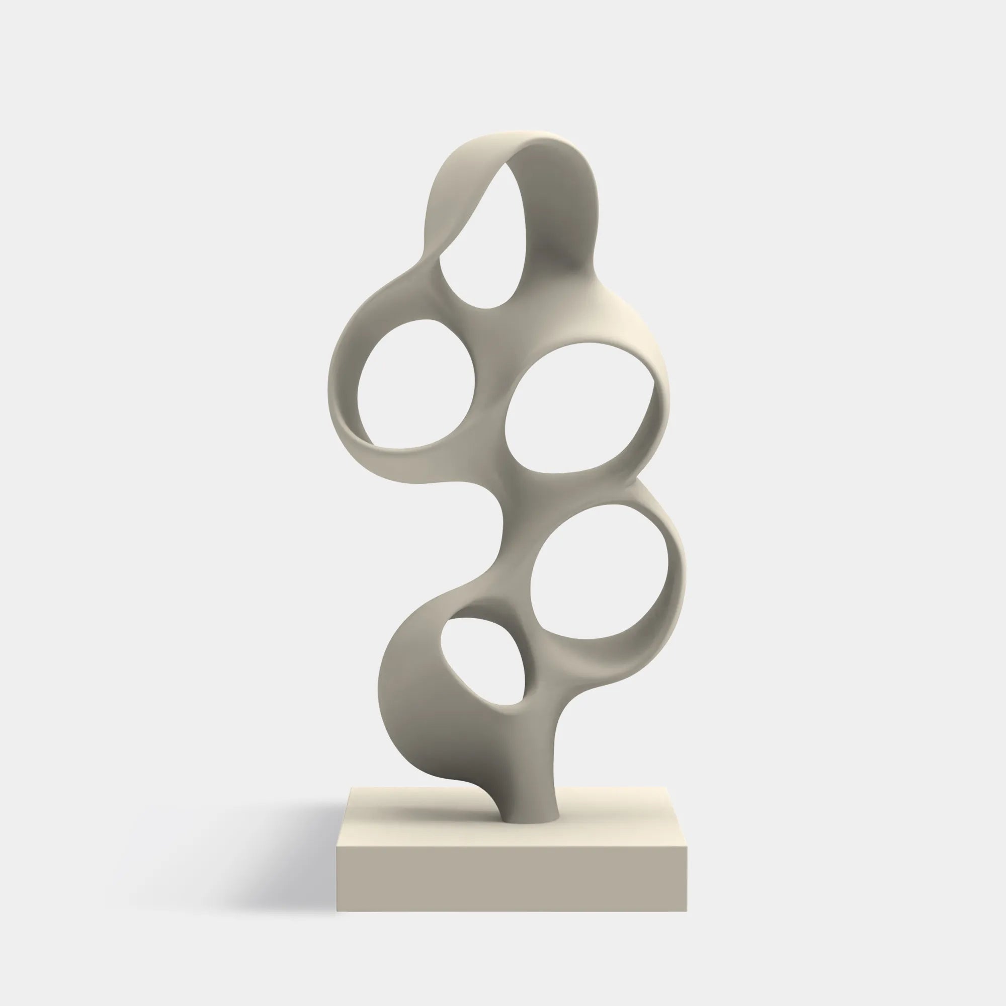 Modern abstract sculpture with organic hollow form design, perfect for luxury courtyards, villa gardens, and art spaces.