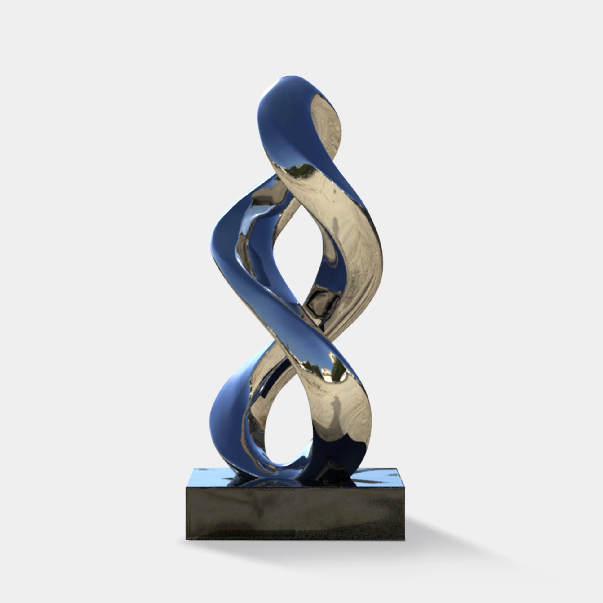 Custom spiral sculpture in bronze for modern spaces.