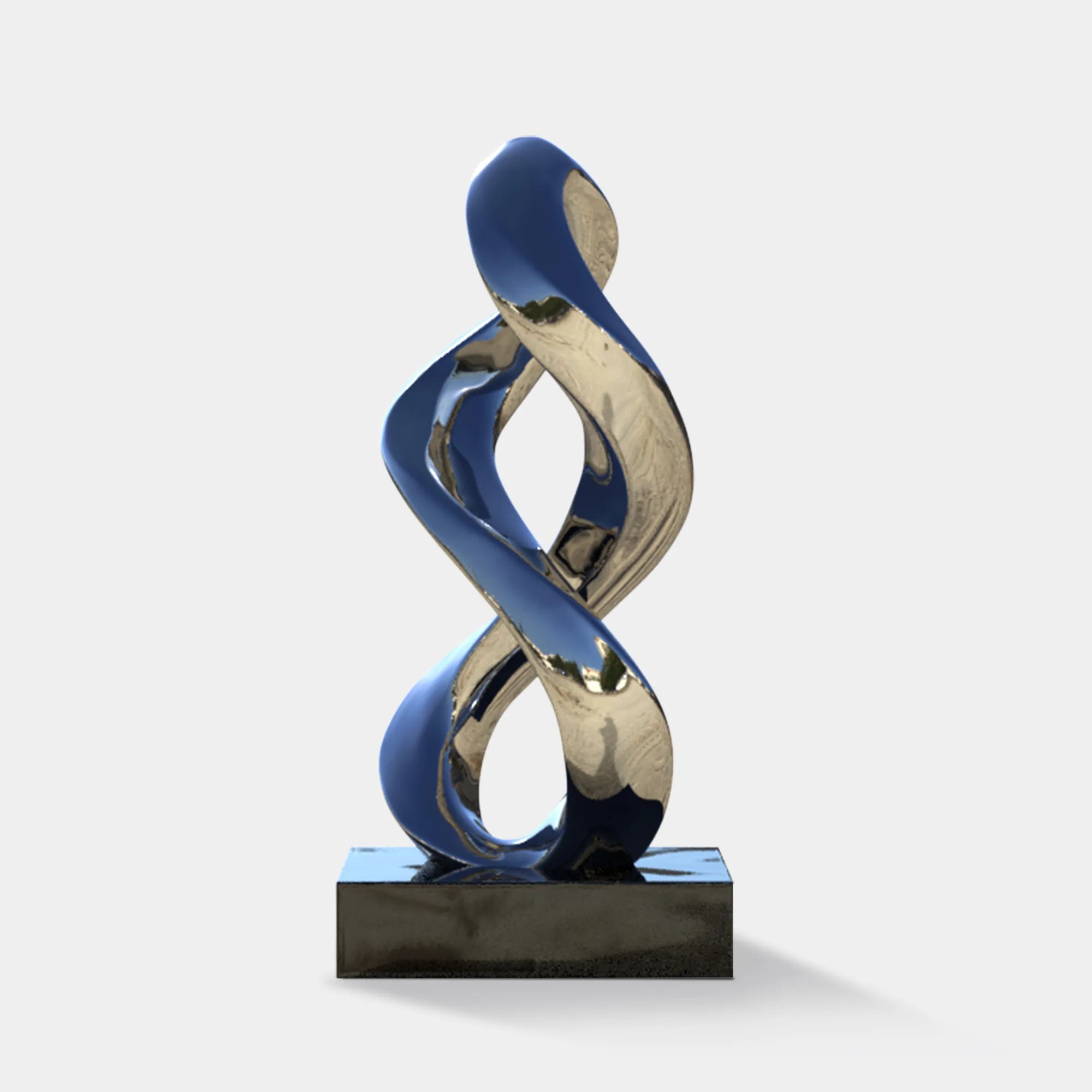 Custom spiral sculpture in bronze for modern spaces.