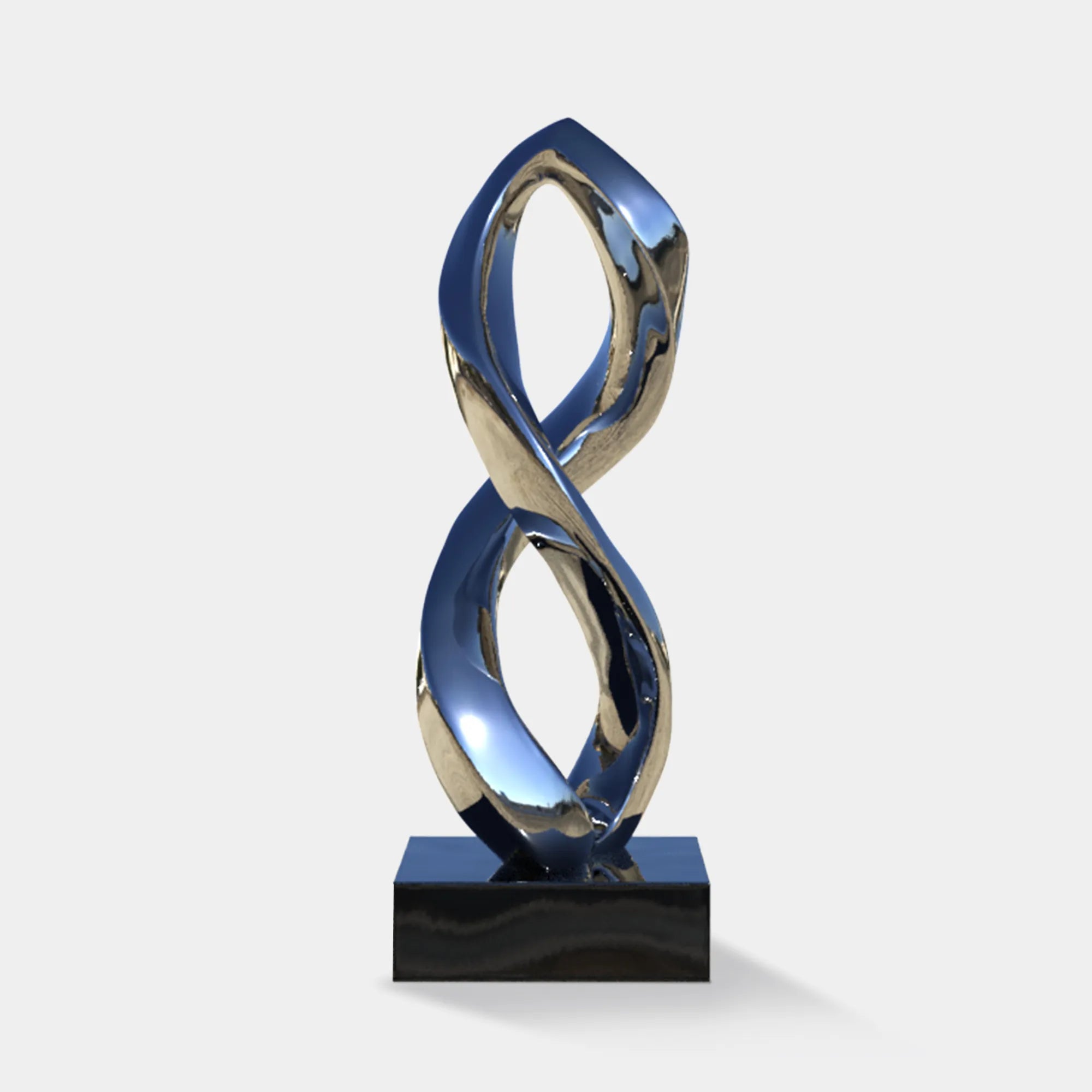 Custom spiral sculpture in bronze for modern spaces.