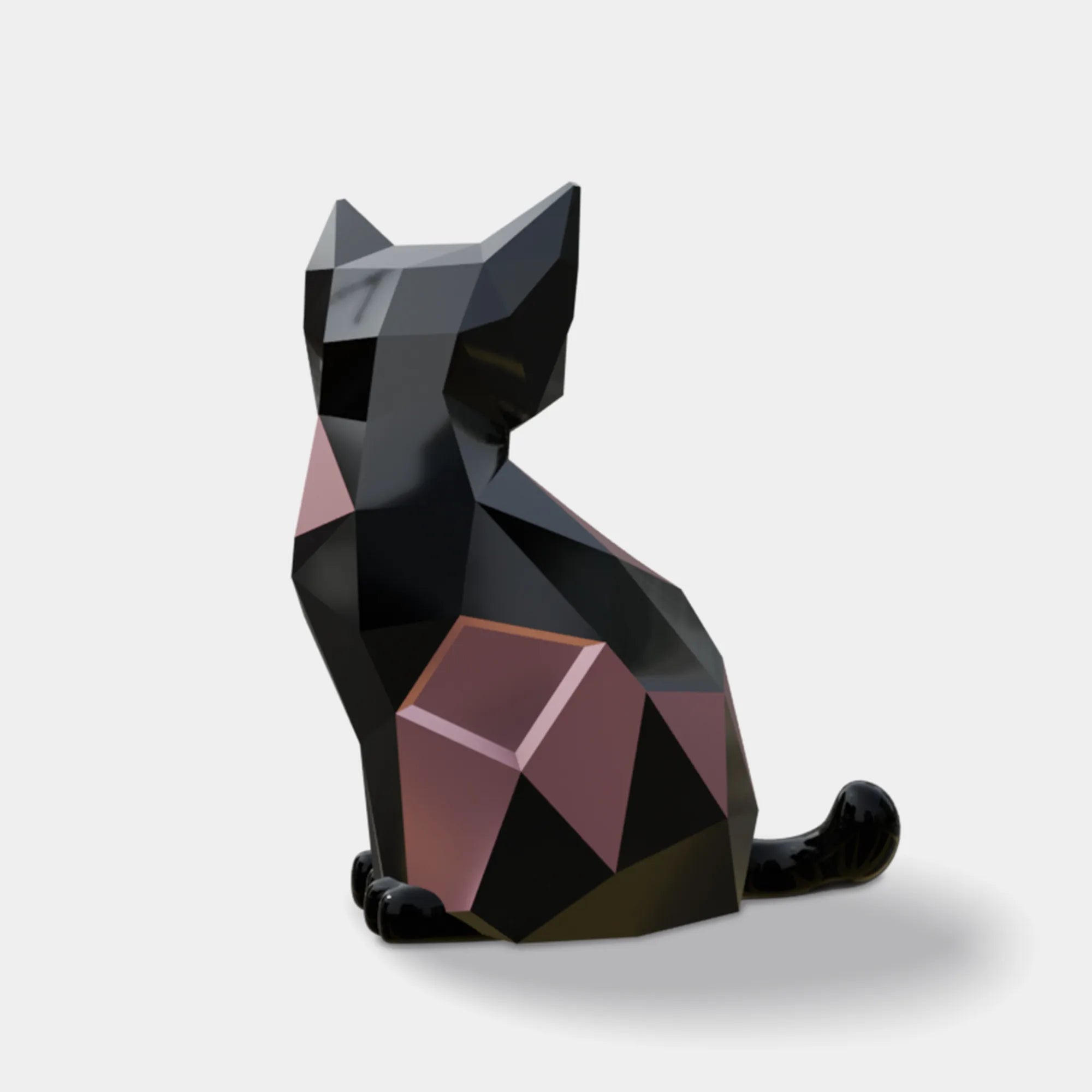 Modern stainless steel sculpture with a geometric design for luxury interiors.