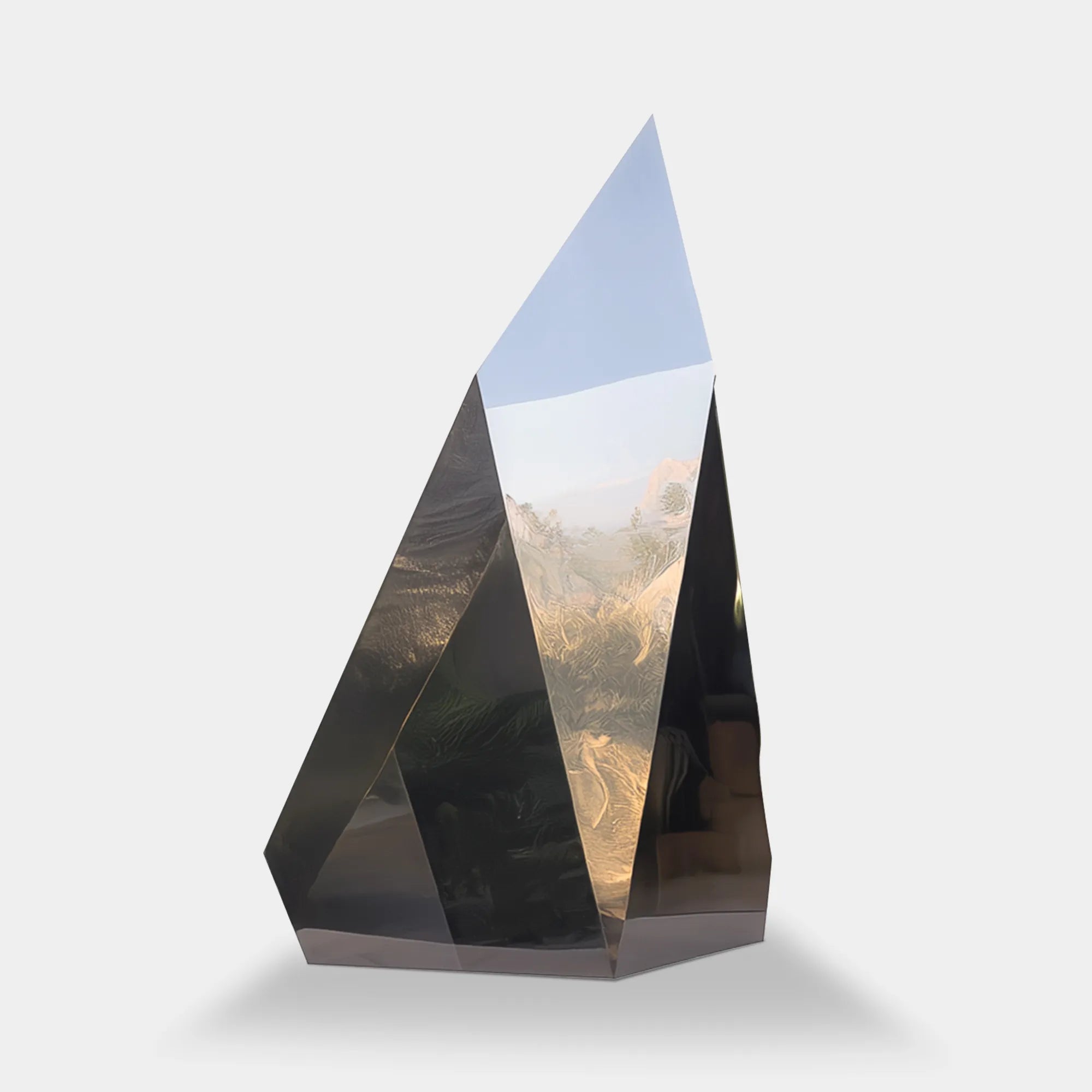 Modern Sculpture in Stainless Steel with Geometric Design for Luxury Gardens