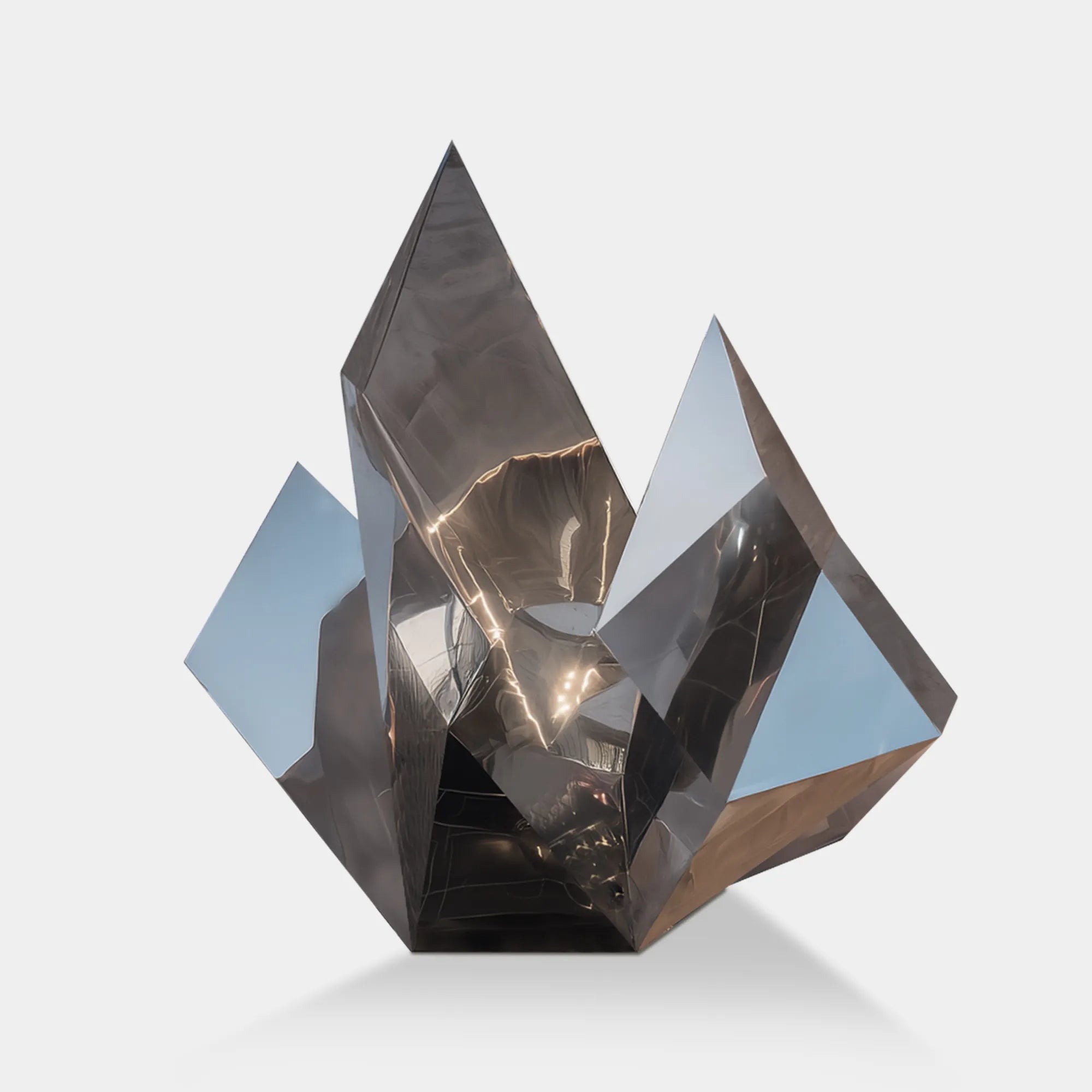 Stainless Steel Sculpture with Geometric Design for Luxury Villas