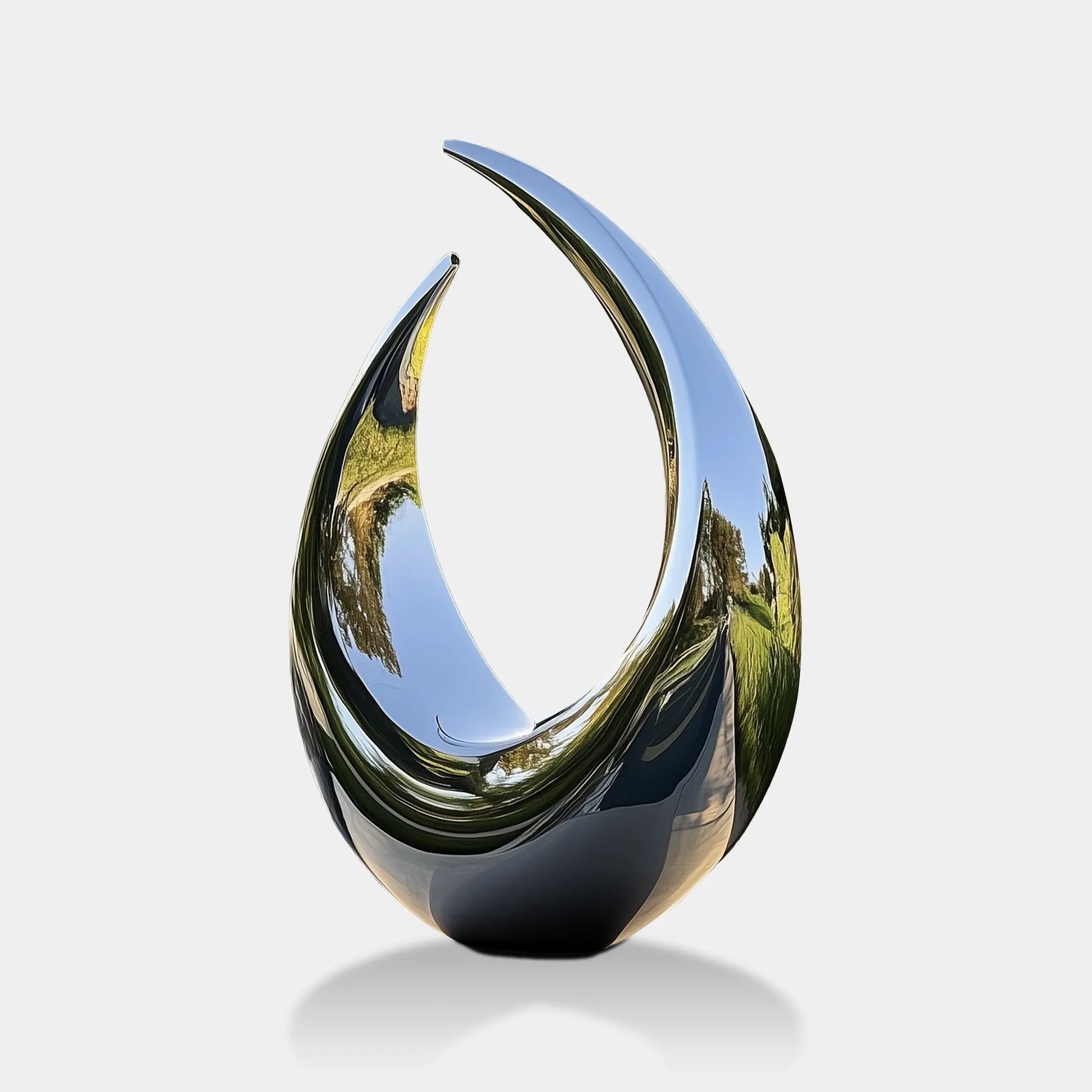 Abstract Stainless Steel Sculpture in Modern Design for Luxury Villas