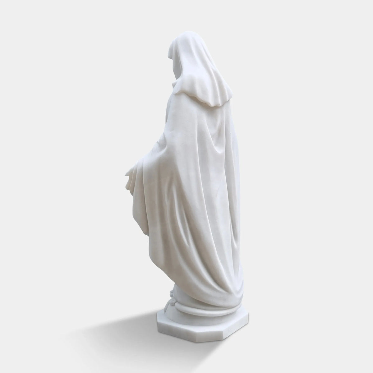 Virgin Mary statue in marble for churches,gardens,or fountains.