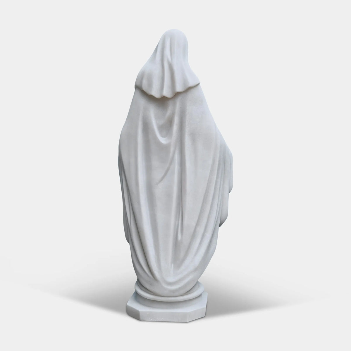Virgin Mary statue in marble for churches,gardens,or fountains.
