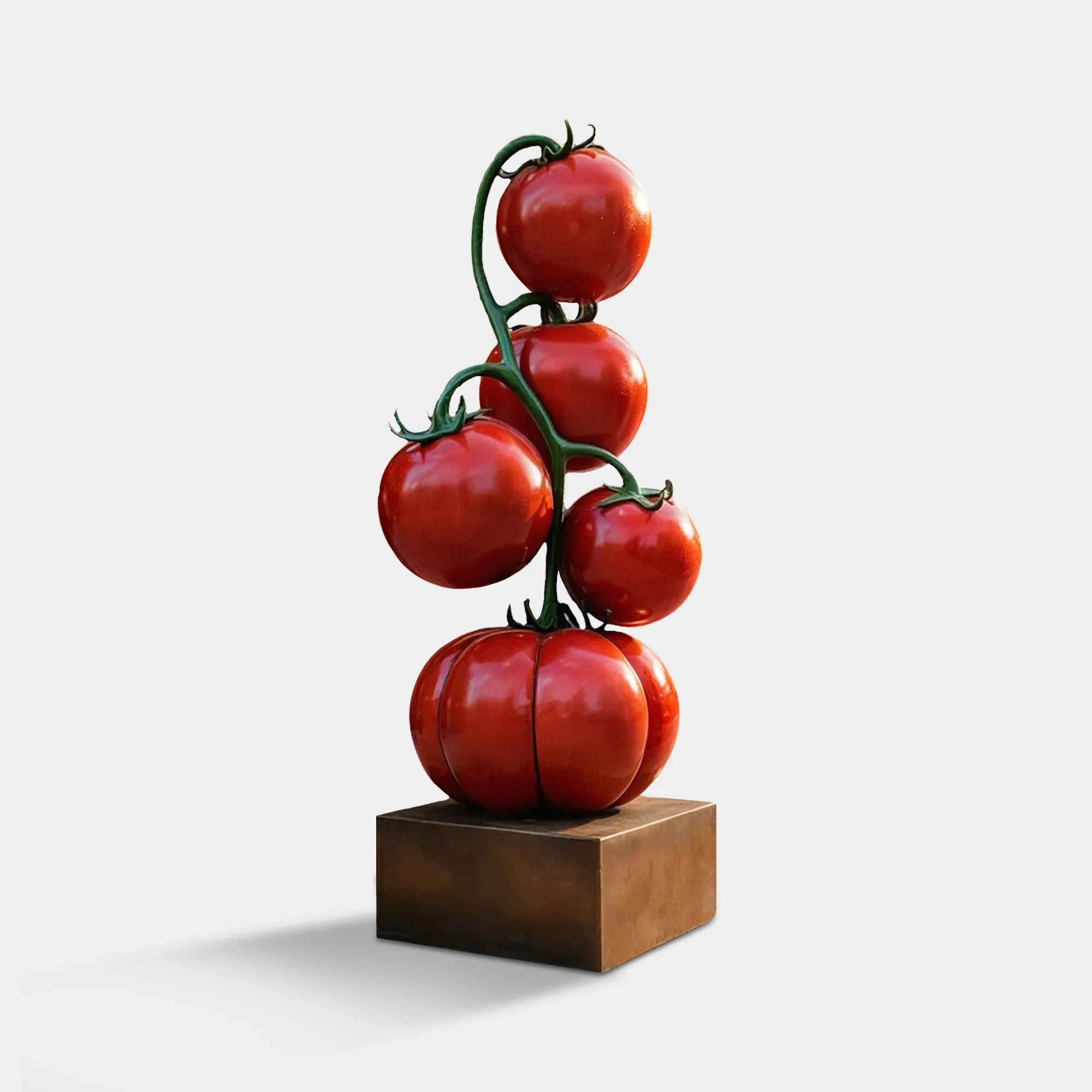 DVS Red Tomato Sculpture in Stainless Steel Sculpture for Walkways, Gardens, Courtyards or Urban Sideways DS112