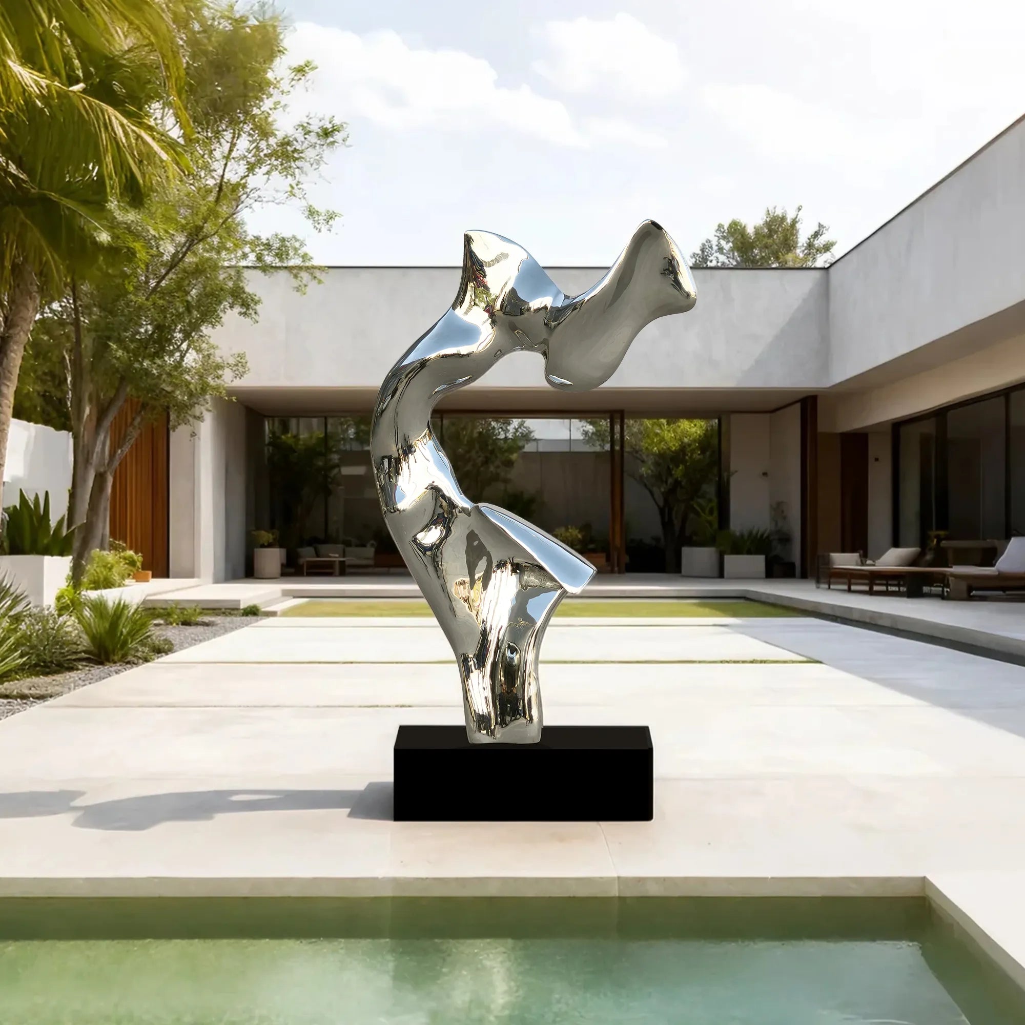 DVS Modern Abstract Sculpture in Stainless Steel for Homes, Lobbies & Art Galleries DS009