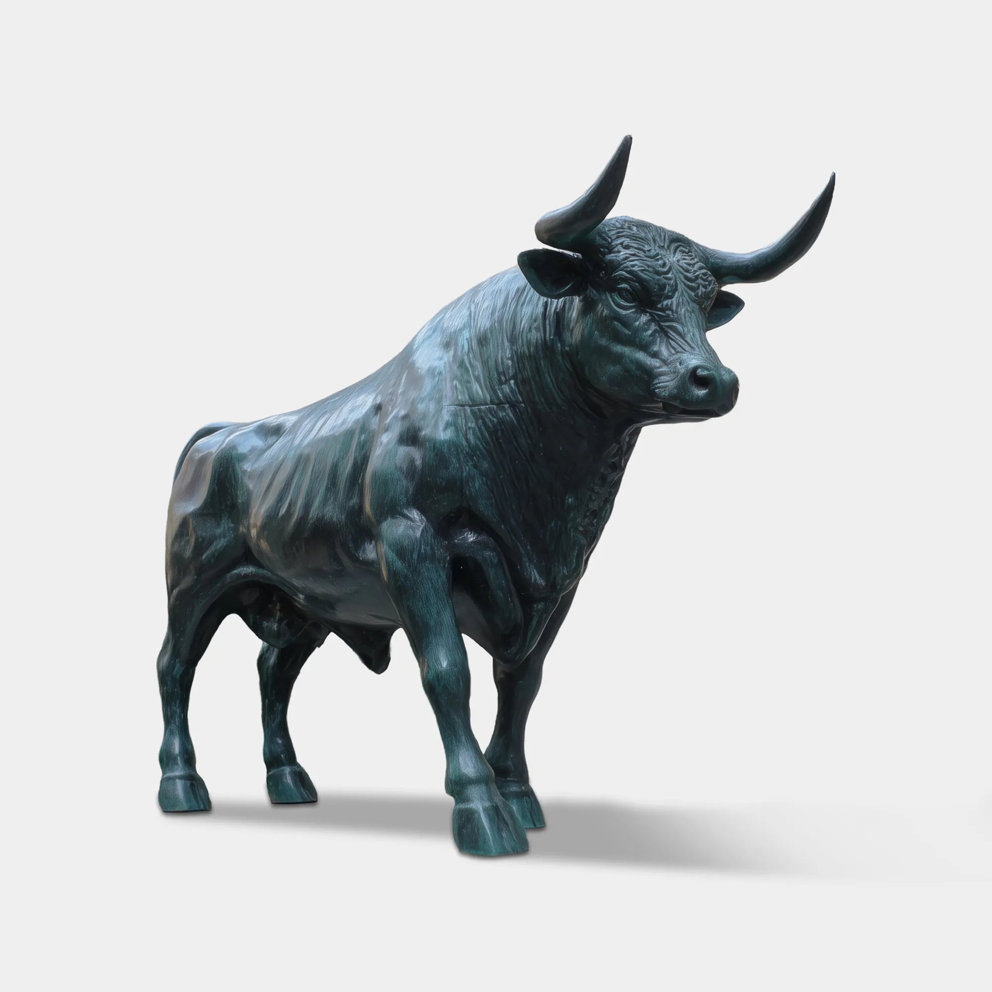 DVS Lifelike Patinated Bronze Bull Statue for Garden Courtyard, Estate Entrance and Public Plaza DB103